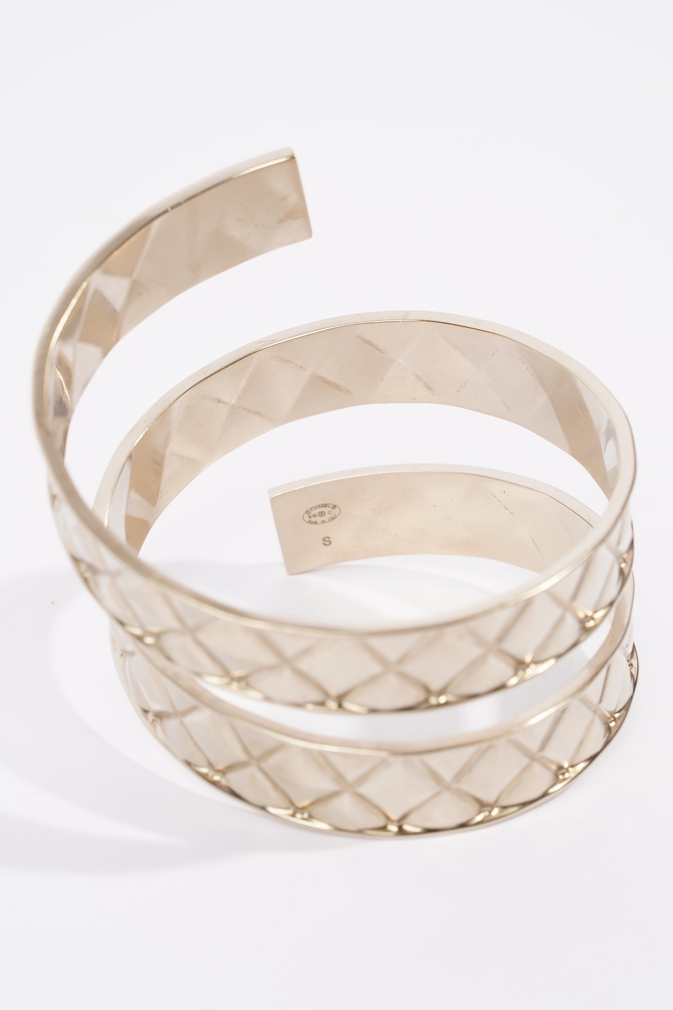 Chanel Coco Bangle Silver Silver Sterling Small