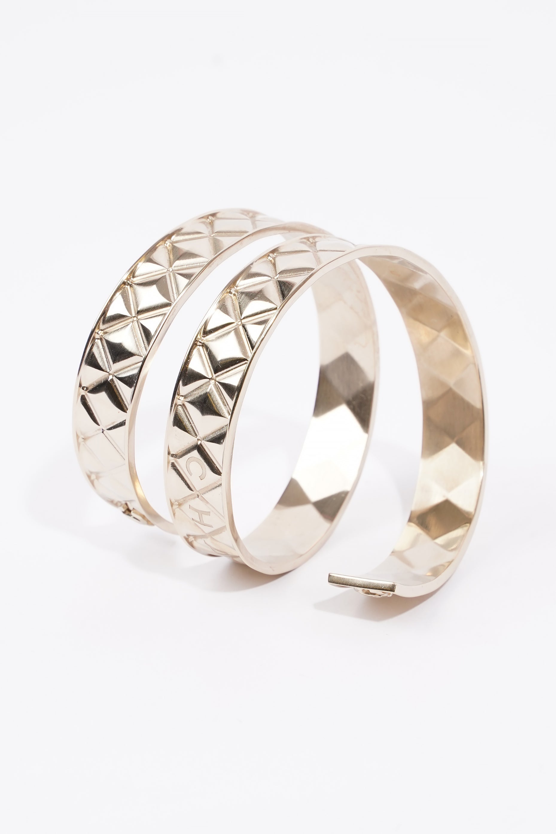 Chanel Coco Bangle Silver Silver Sterling Small