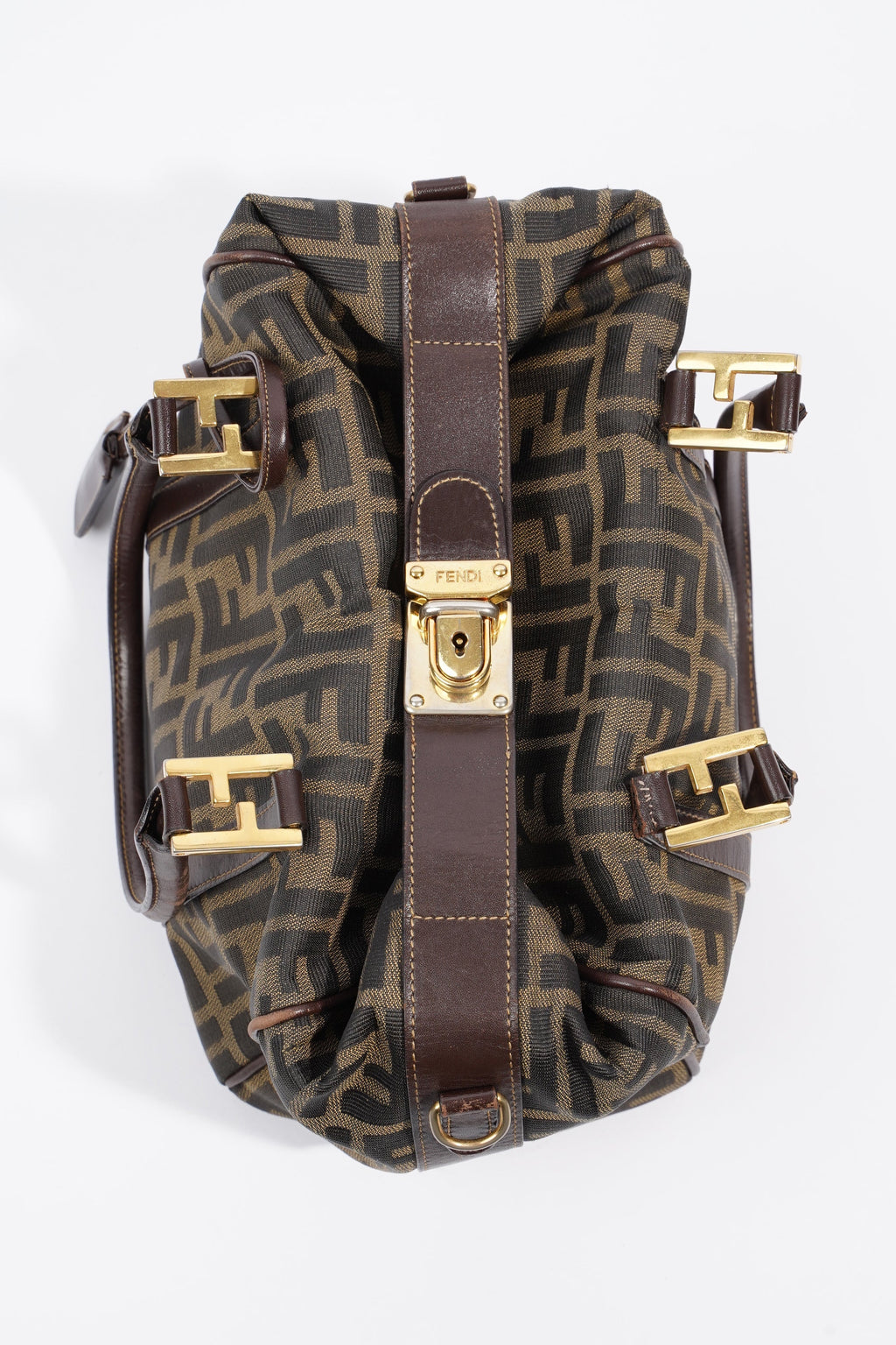 Fendi Boston Bag Zucca Print / Brown Canvas