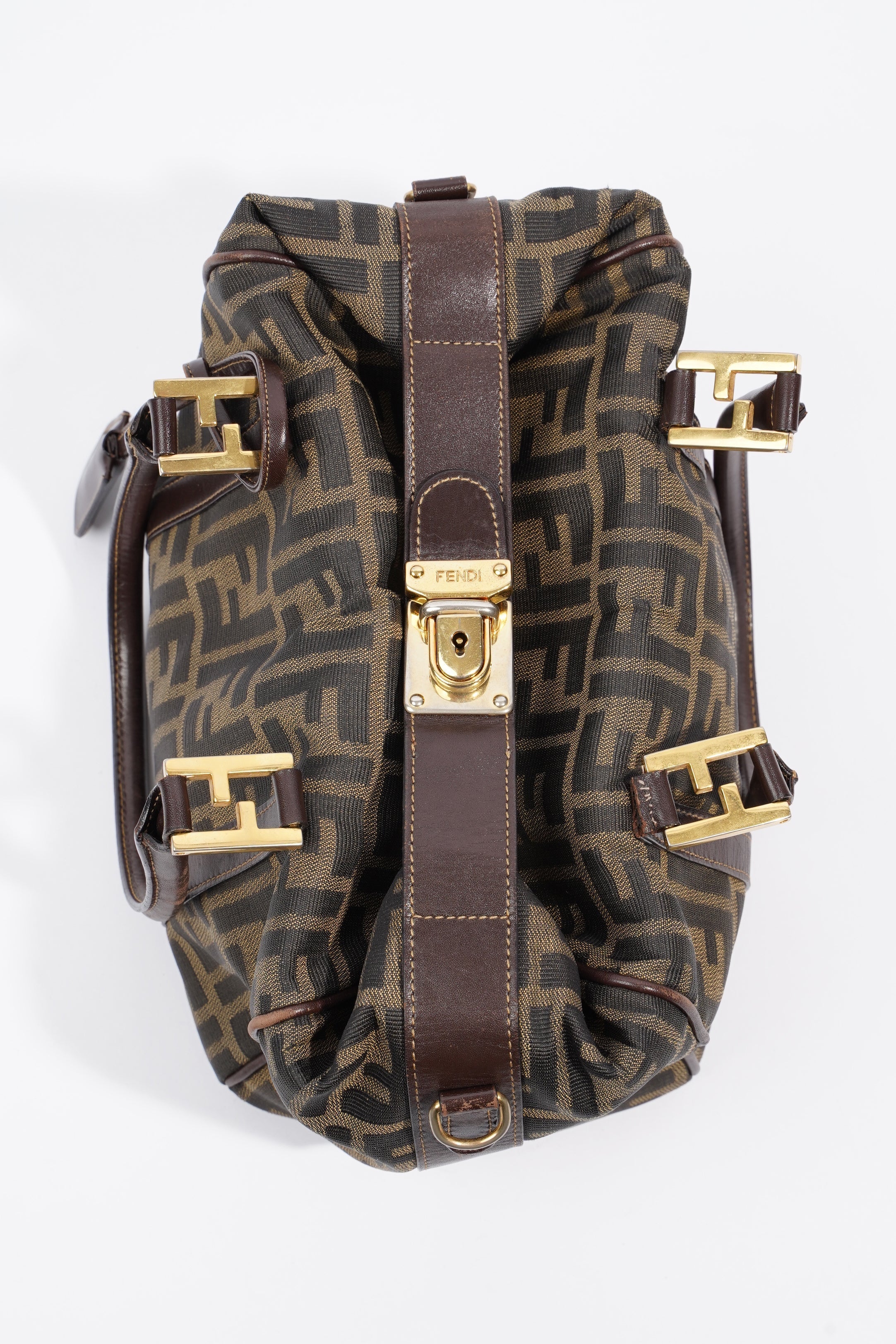 Fendi Boston Bag Zucca Print / Brown Canvas