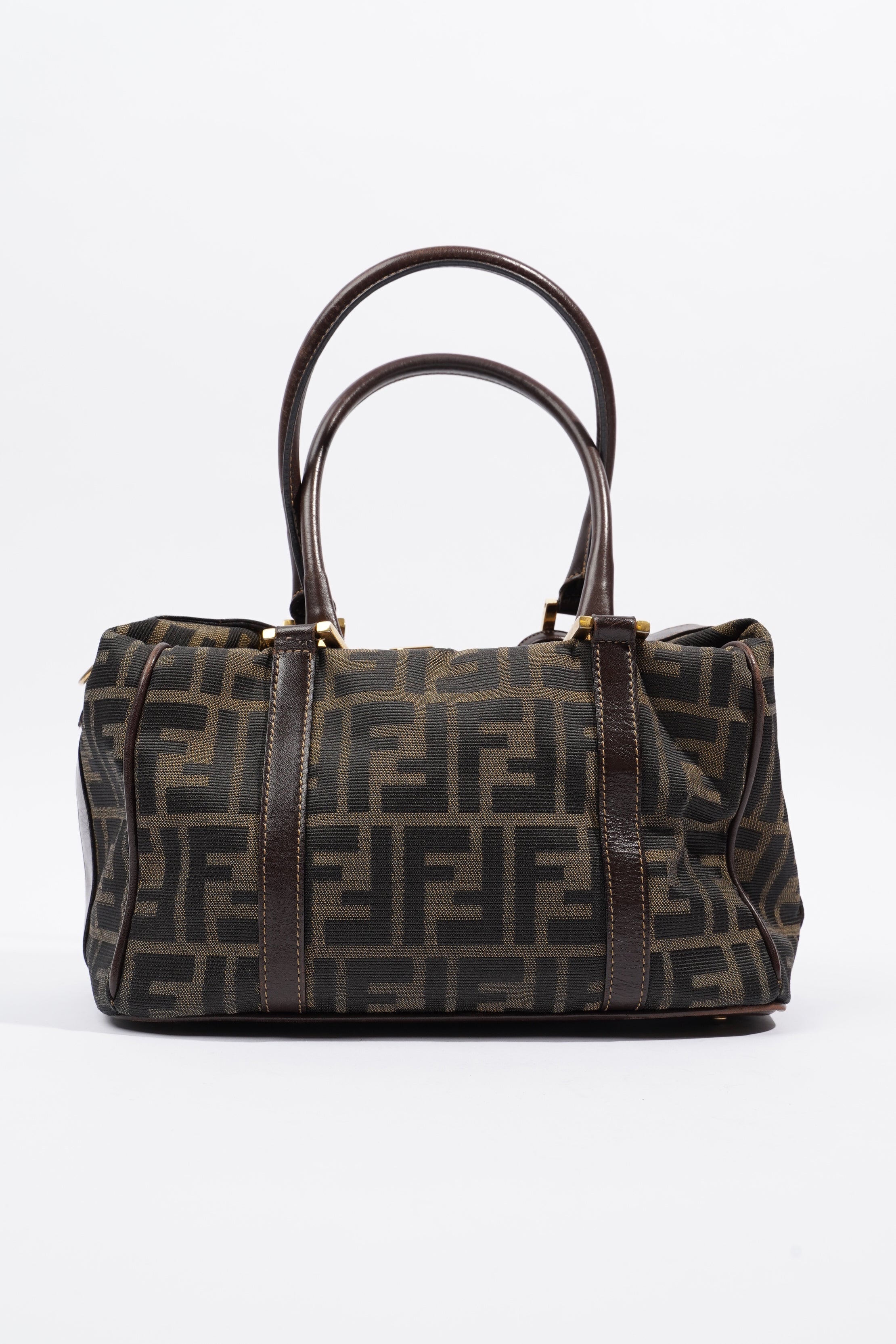 Fendi Boston Bag Zucca Print / Brown Canvas