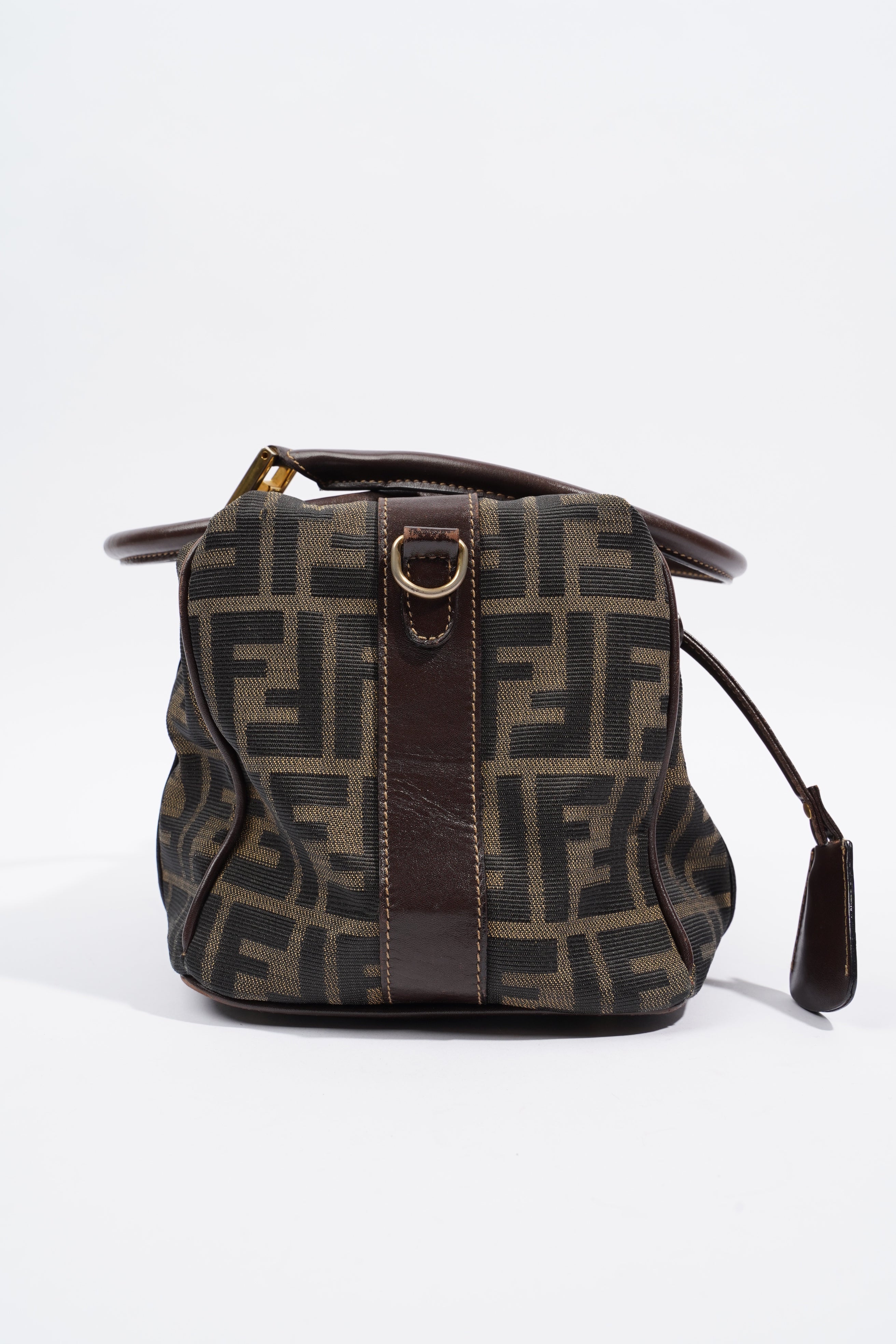 Fendi Boston Bag Zucca Print / Brown Canvas
