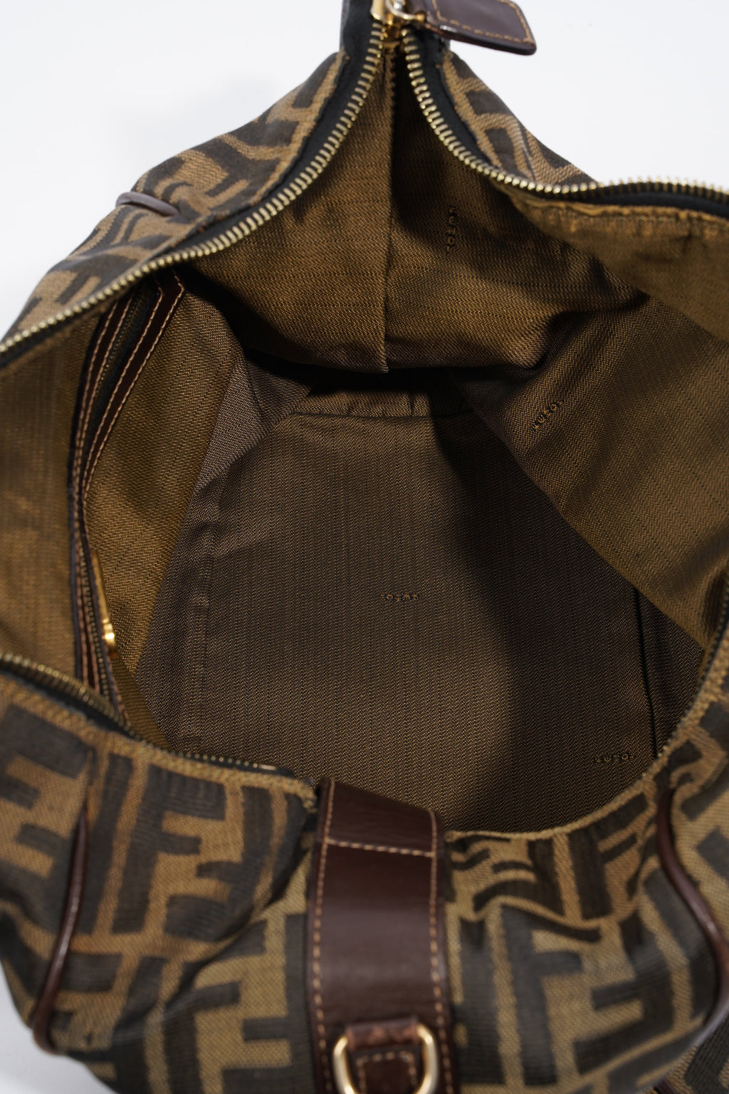 Fendi Boston Bag Zucca Print / Brown Canvas