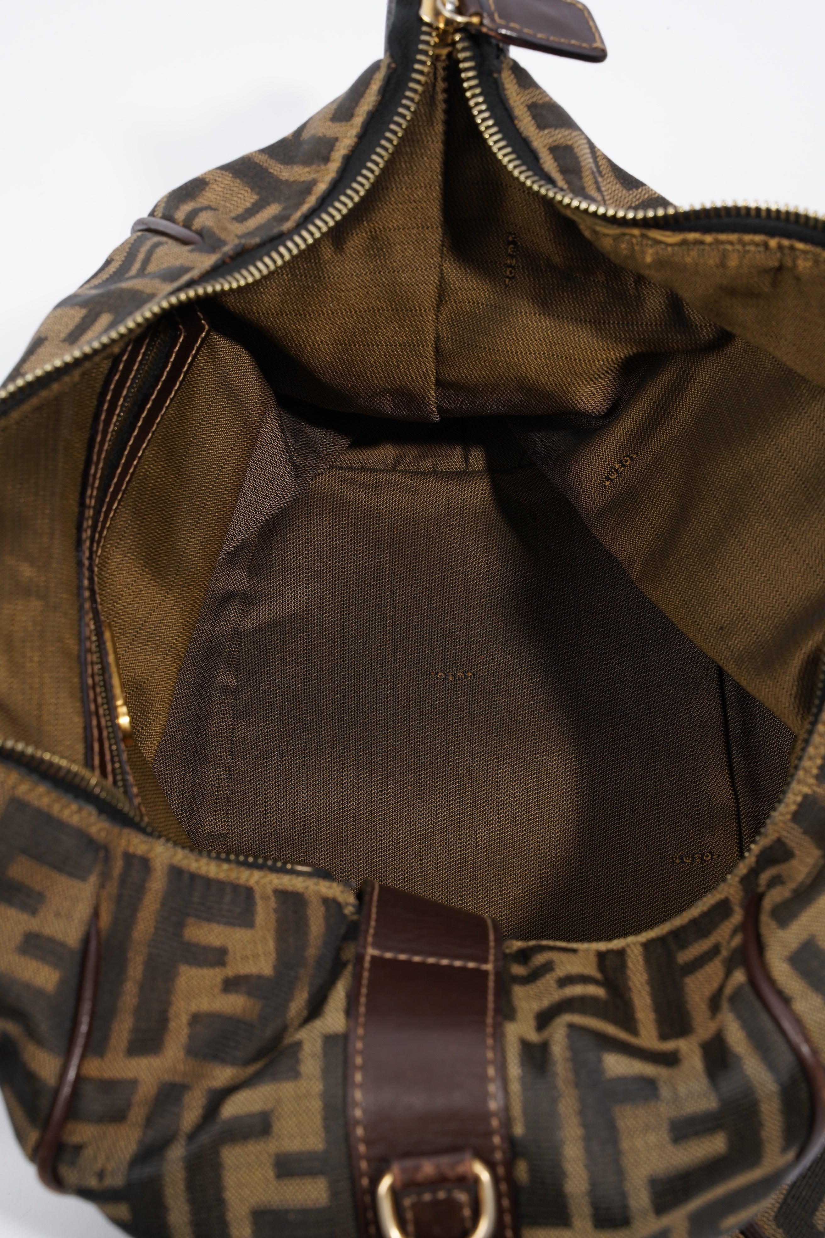 Fendi Boston Bag Zucca Print / Brown Canvas