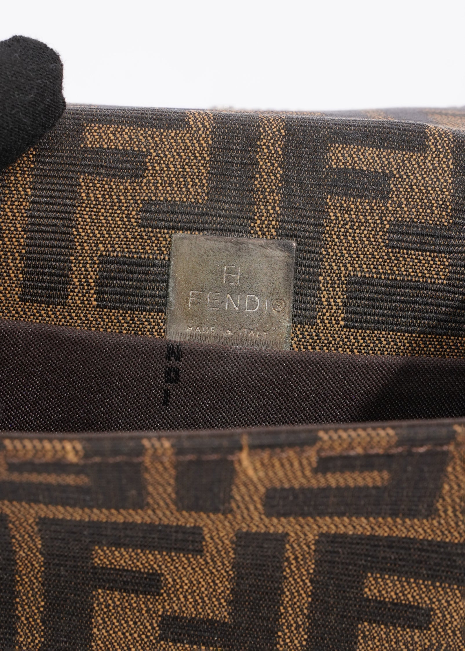 Fendi Shoulder Bag Zucca Print / Brown Canvas Mini