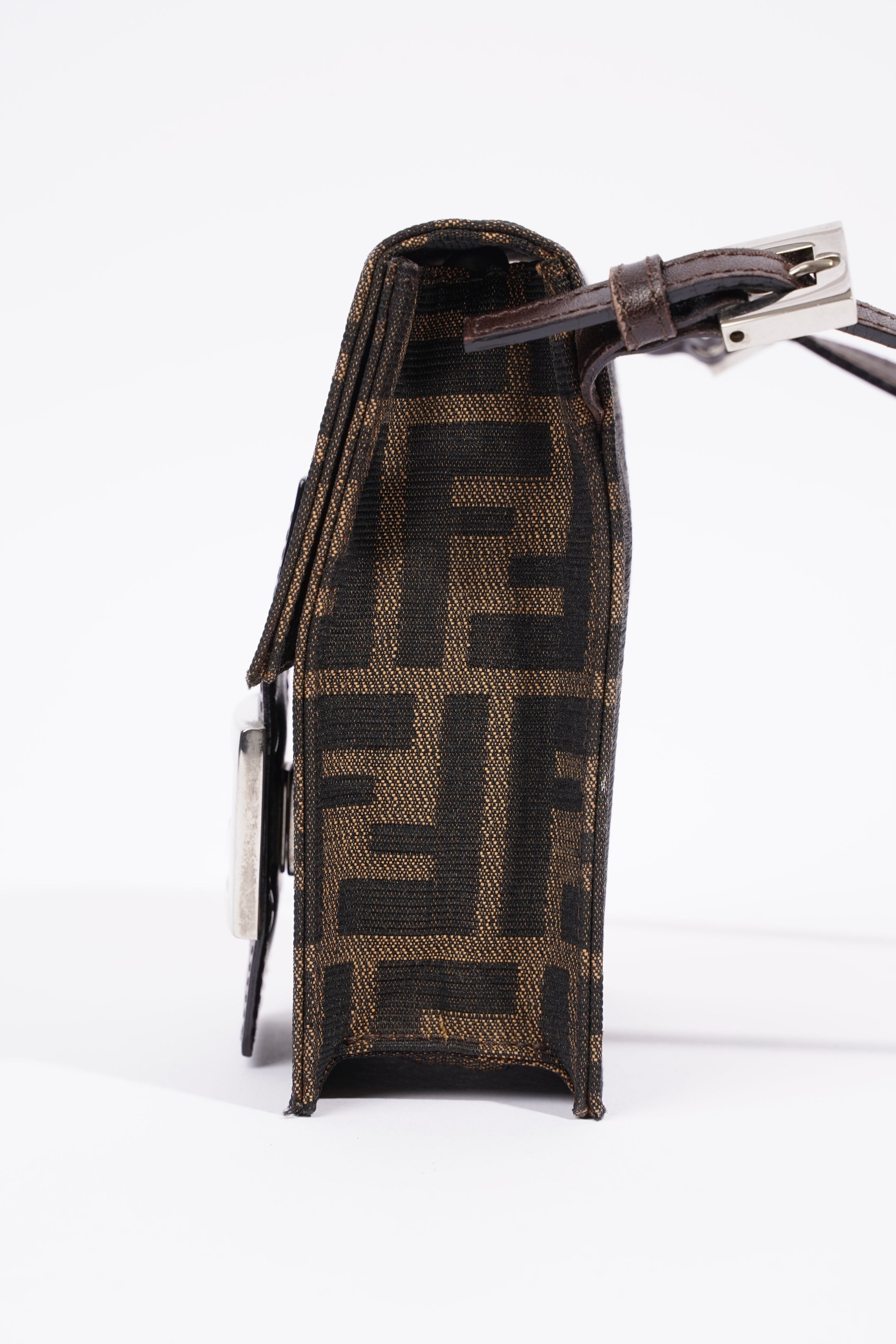 Fendi Shoulder Bag Zucca Print / Brown Canvas Mini