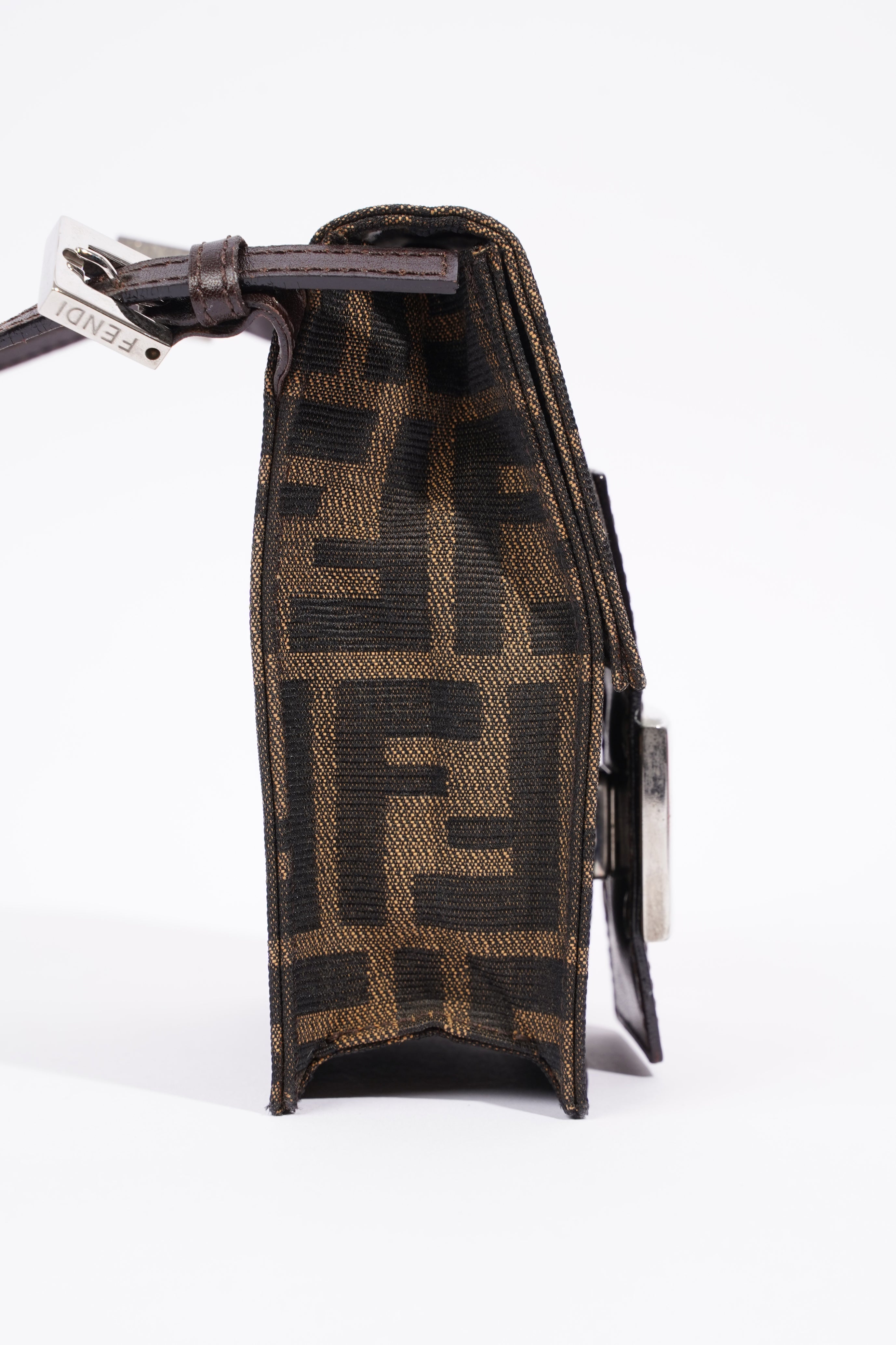 Fendi Shoulder Bag Zucca Print / Brown Canvas Mini