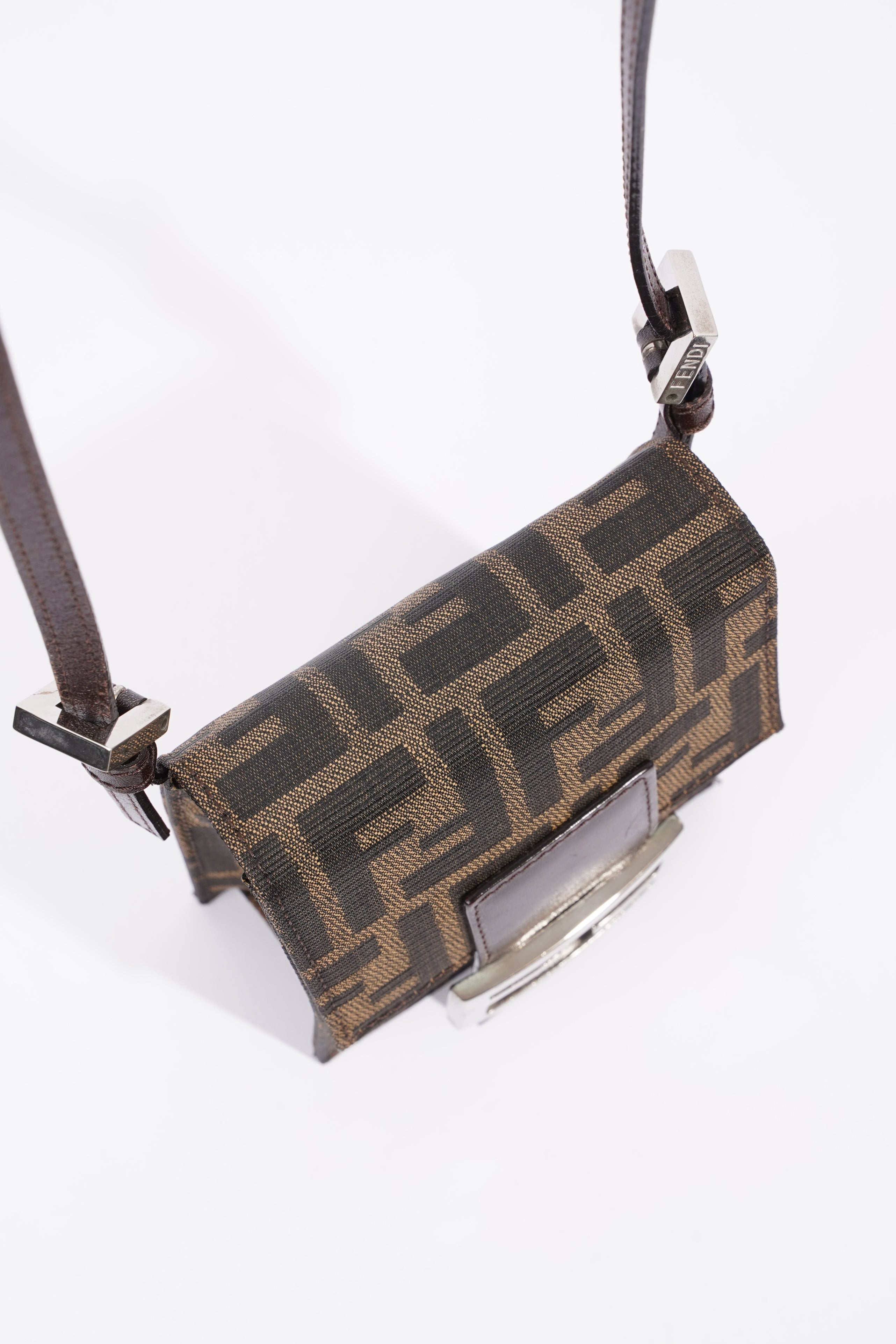Fendi Shoulder Bag Zucca Print / Brown Canvas Mini