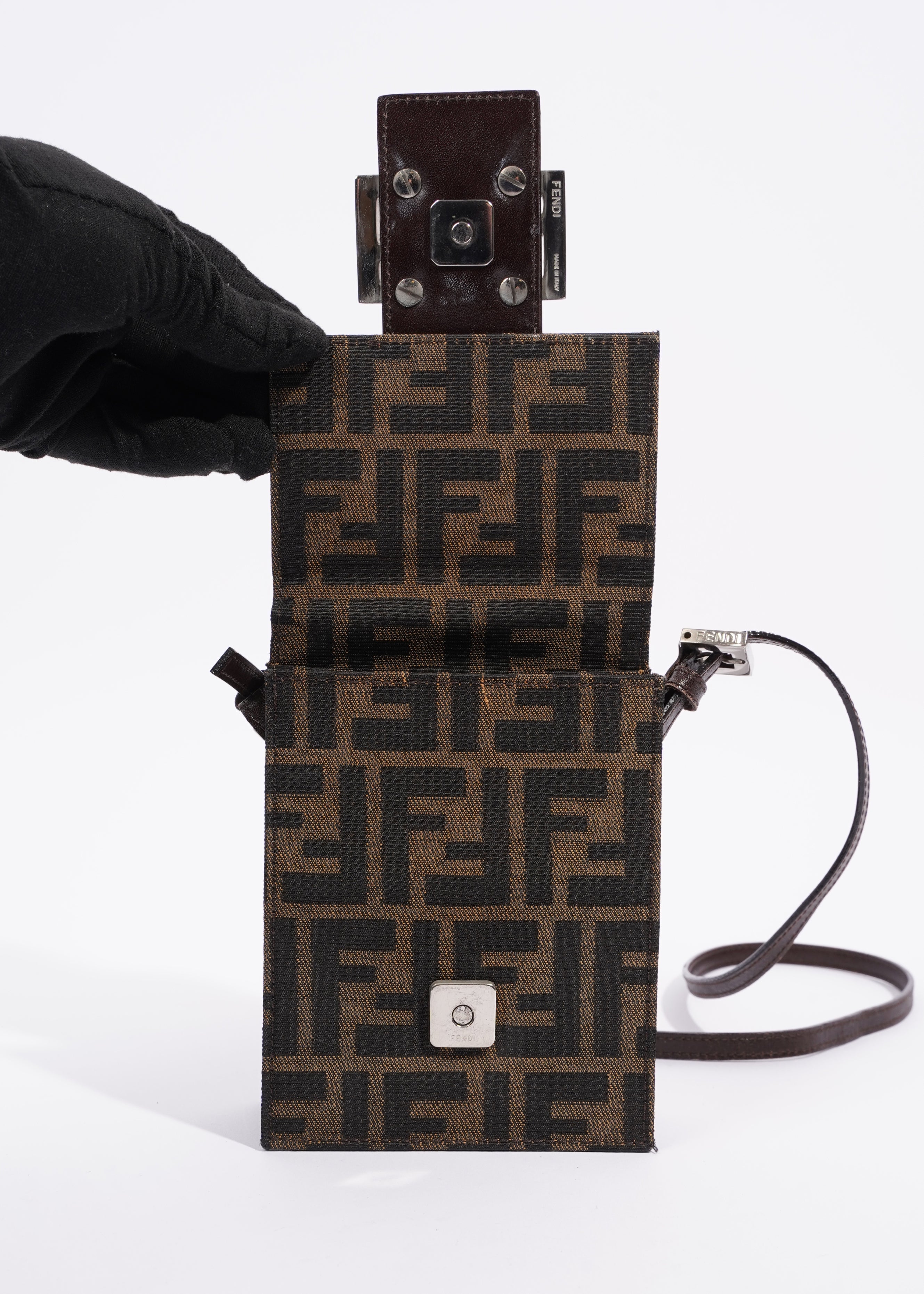 Fendi Shoulder Bag Zucca Print / Brown Canvas Mini