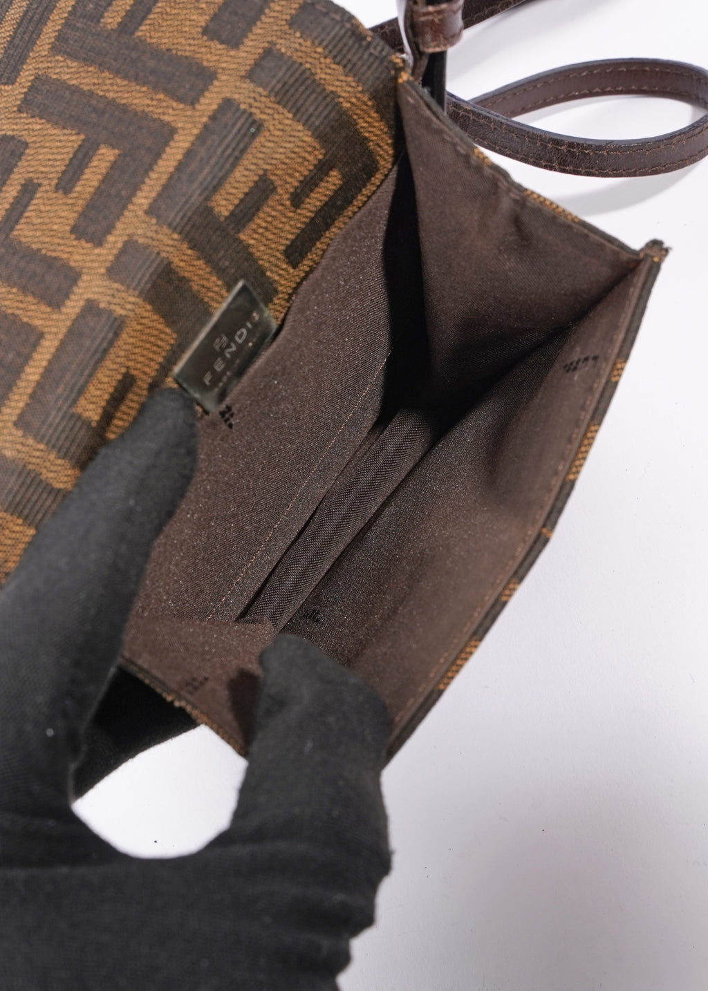 Fendi Shoulder Bag Zucca Print / Brown Canvas Mini