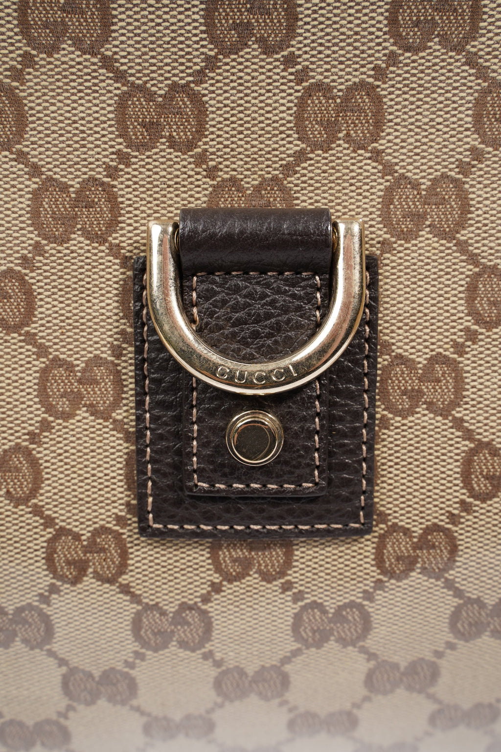 Gucci Abbey D Ring Shoulder Bag Supreme Print / Brown Canvas