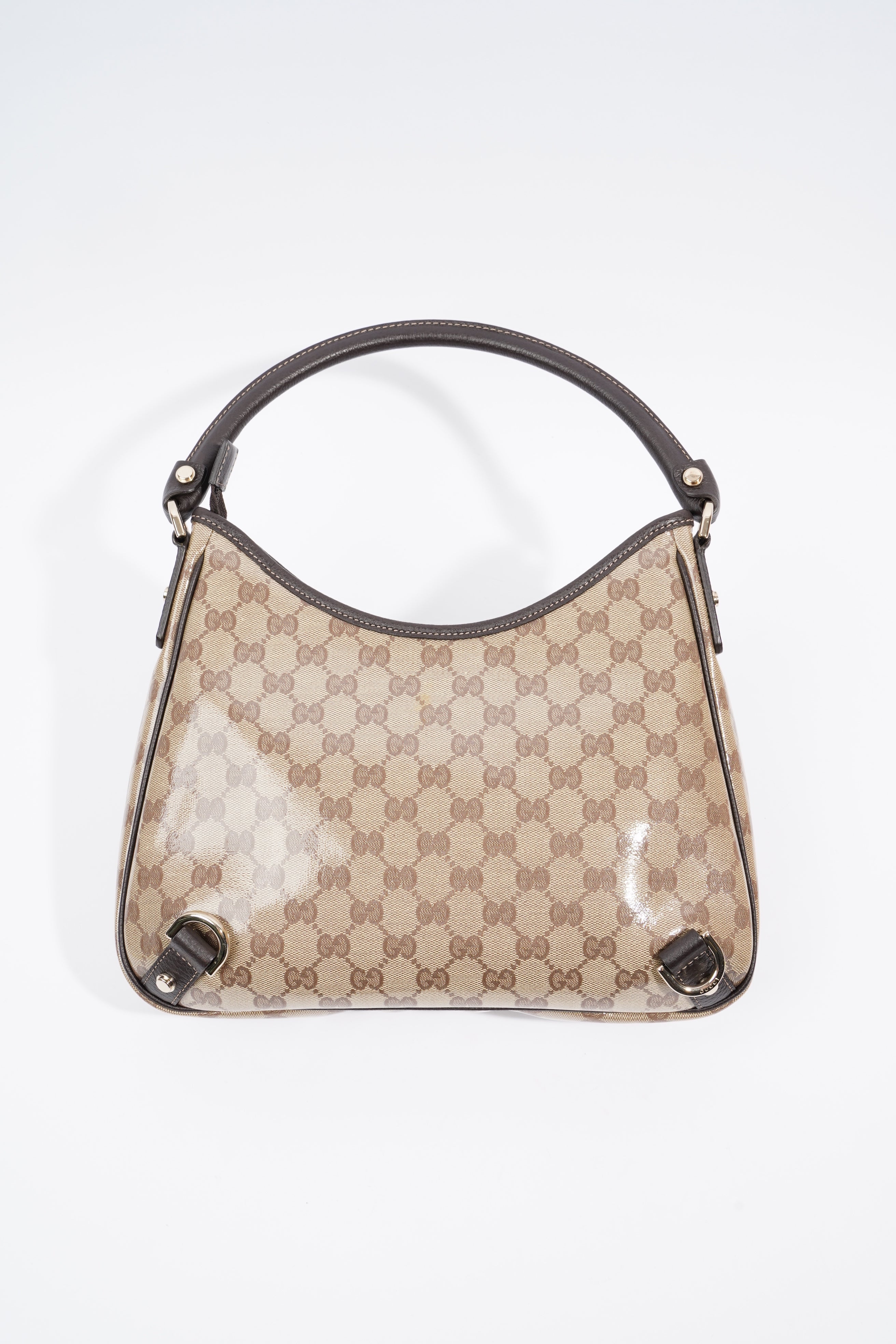 Gucci Abbey D Ring Shoulder Bag Supreme Print / Brown Canvas