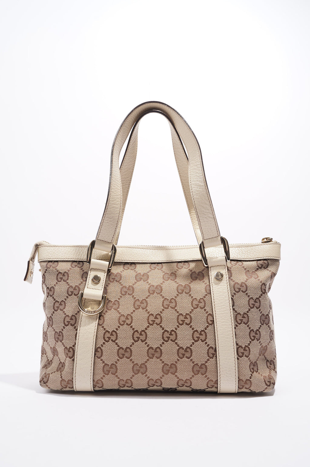 Gucci Abbey Shoulder Bag Supreme Print / White Canvas Small