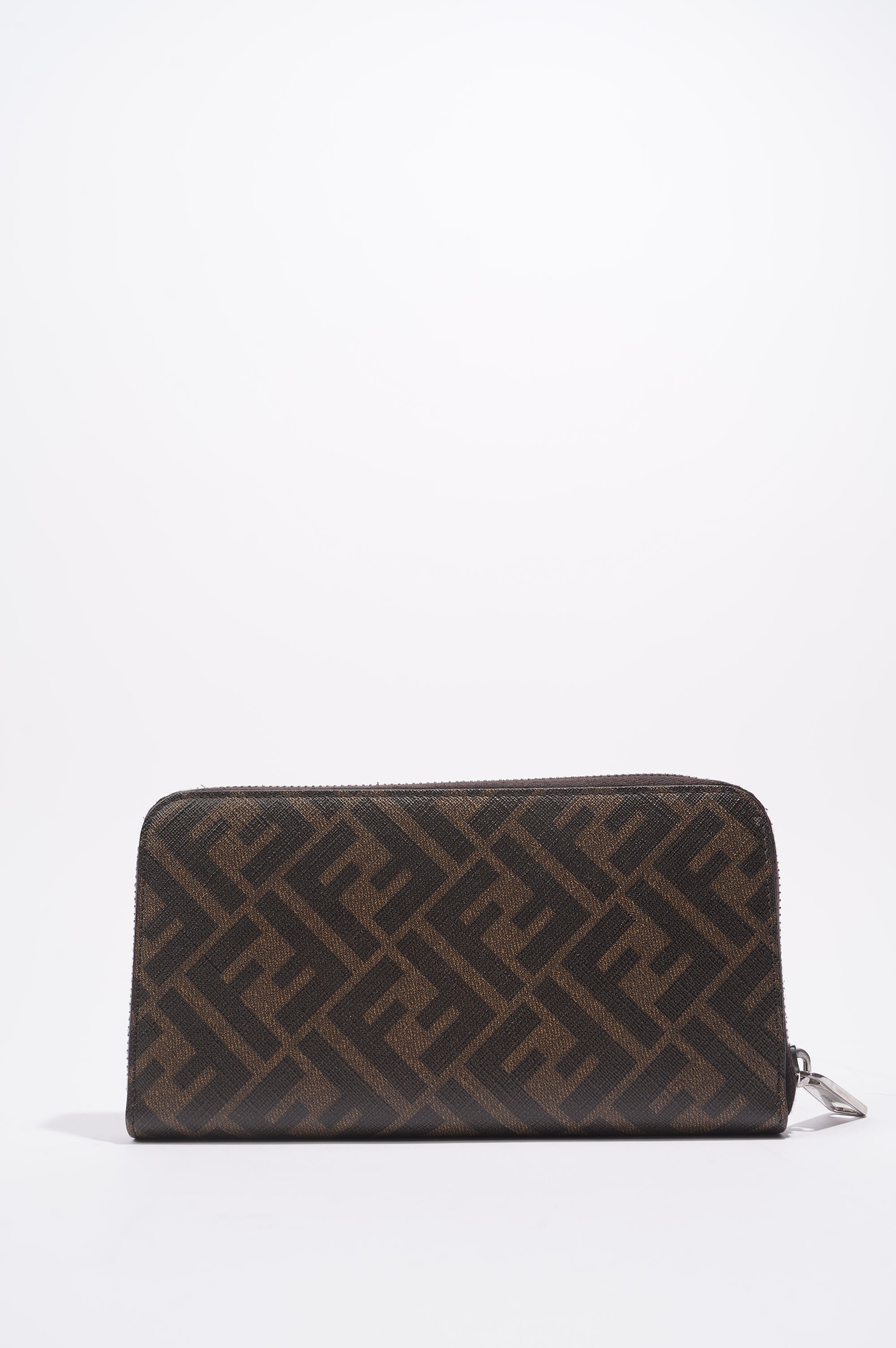 Fendi Zip Around Wallet Zucca Print / Yellow Canvas
