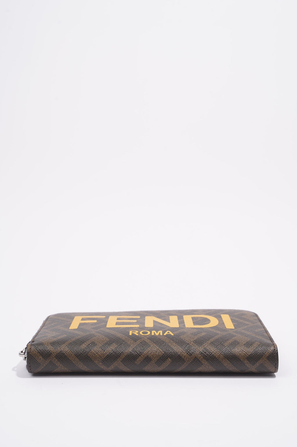 Fendi Zip Around Wallet Zucca Print / Yellow Canvas