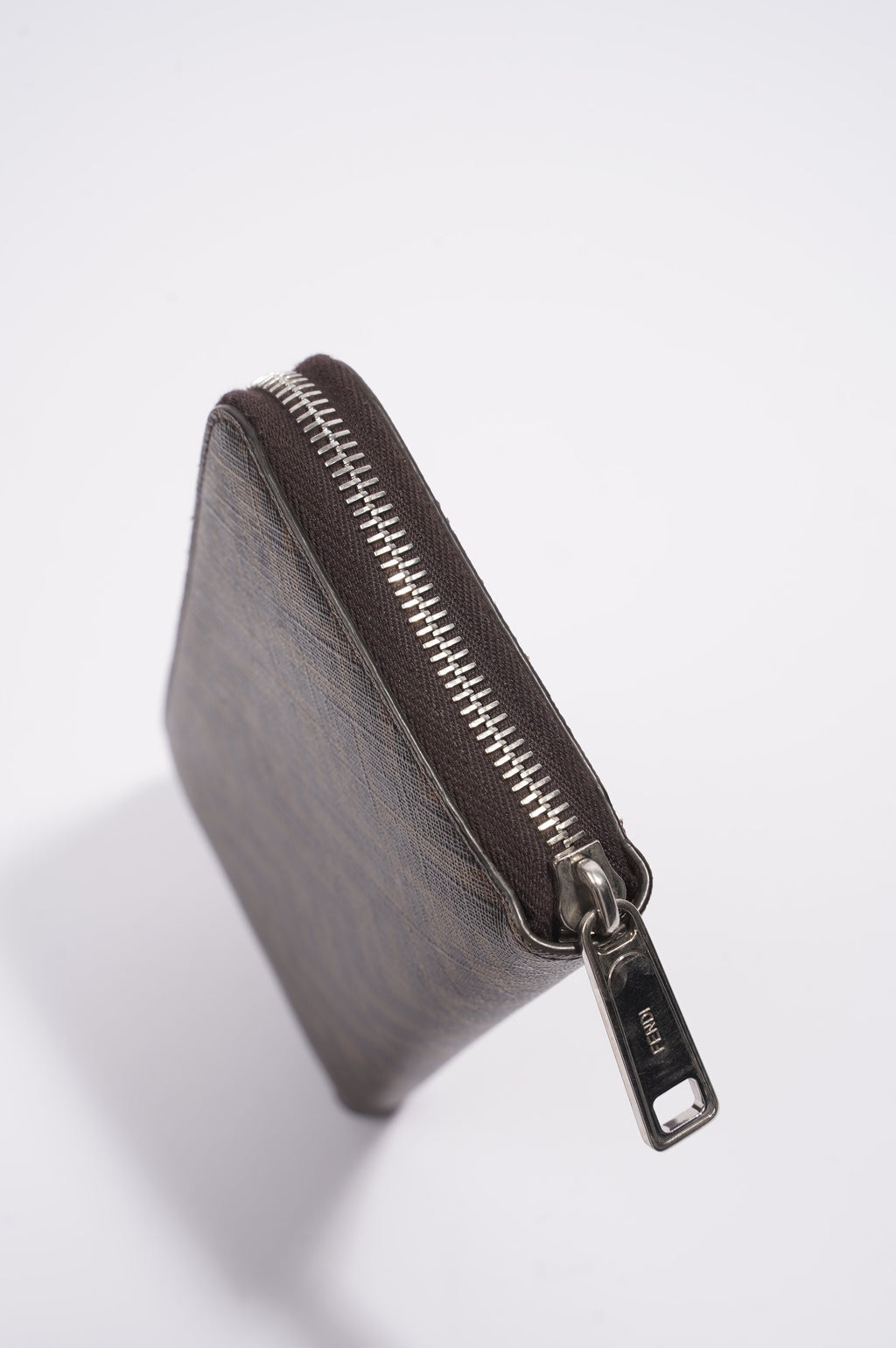 Fendi Zip Around Wallet Zucca Print / Yellow Canvas