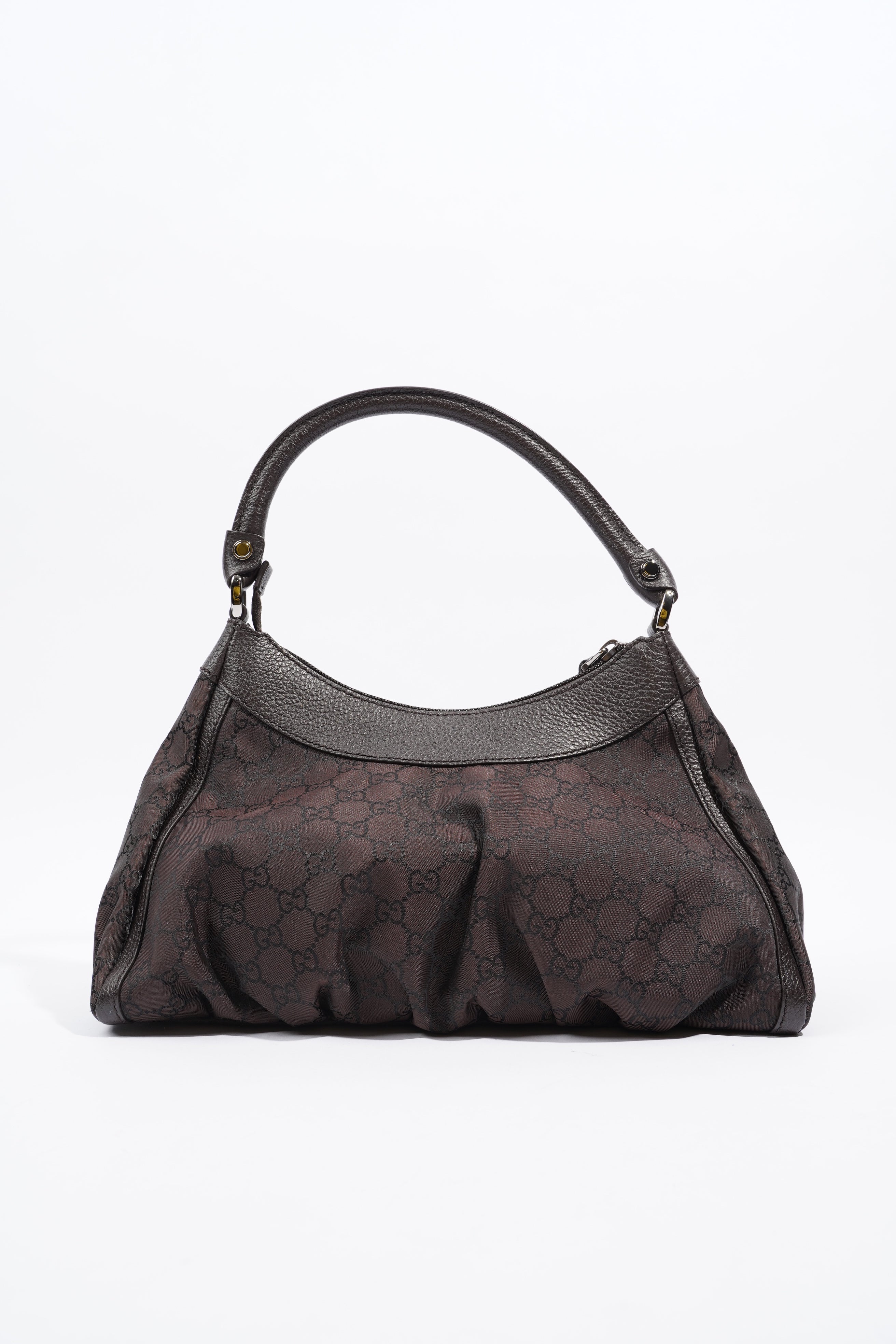 Gucci Abbey Shoulder Bag Supreme Print / Chocolate Brown Canvas