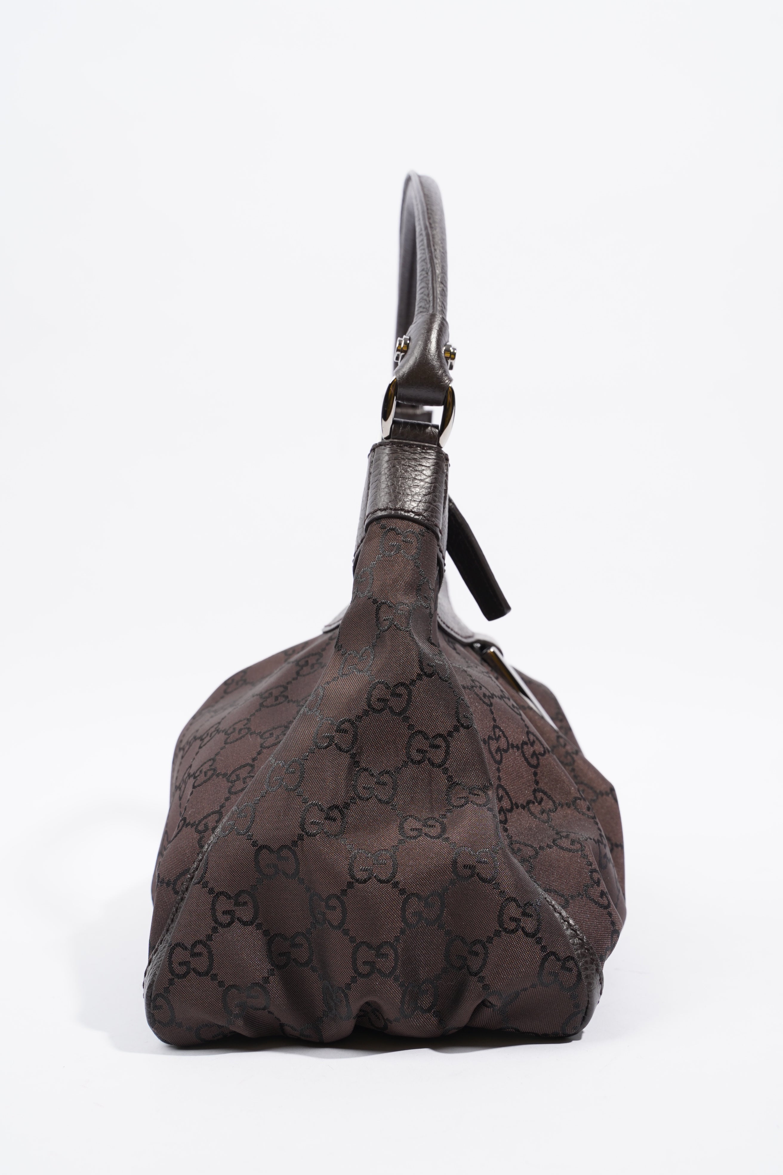 Gucci Abbey Shoulder Bag Supreme Print / Chocolate Brown Canvas