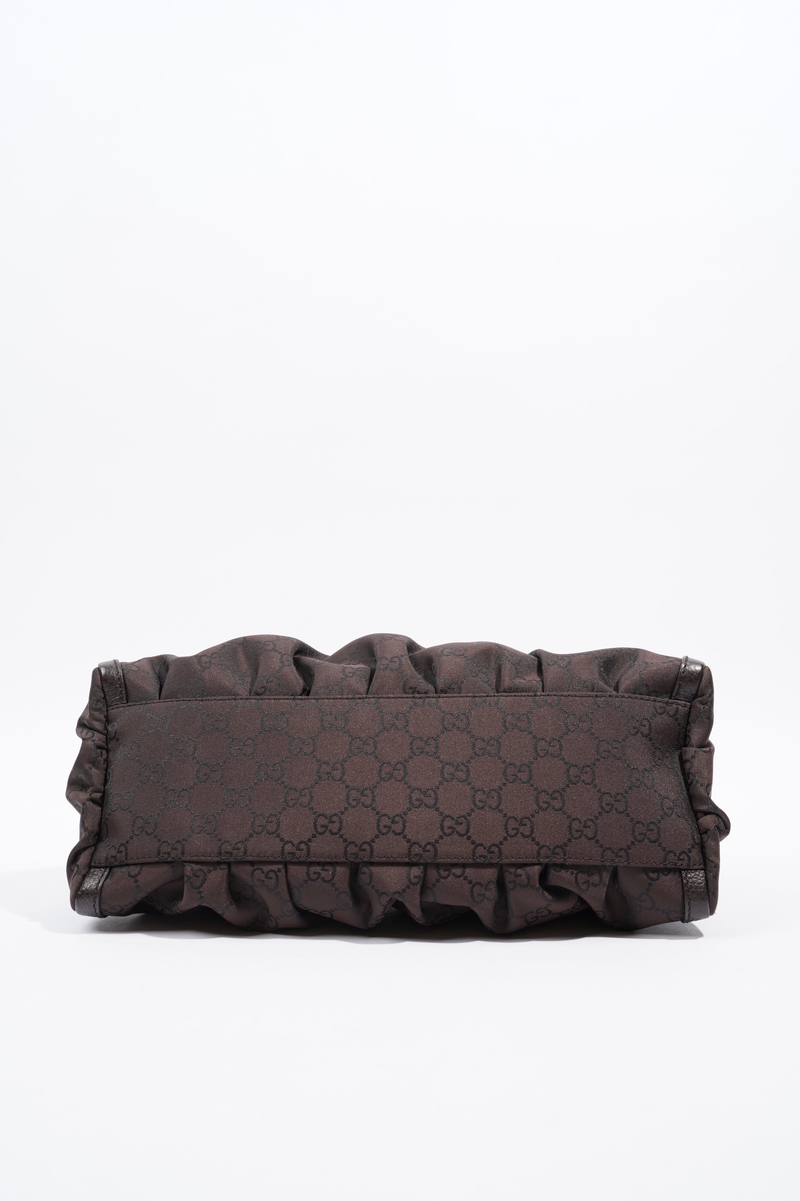 Gucci Abbey Shoulder Bag Supreme Print / Chocolate Brown Canvas