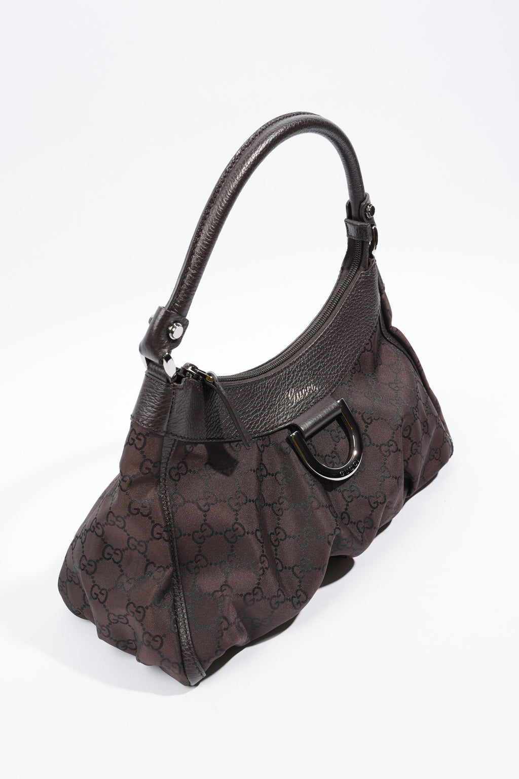 Gucci Abbey Shoulder Bag Supreme Print / Chocolate Brown Canvas
