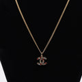 Chanel Logo Necklace Silver / Multicolour Diamantes Base Metal