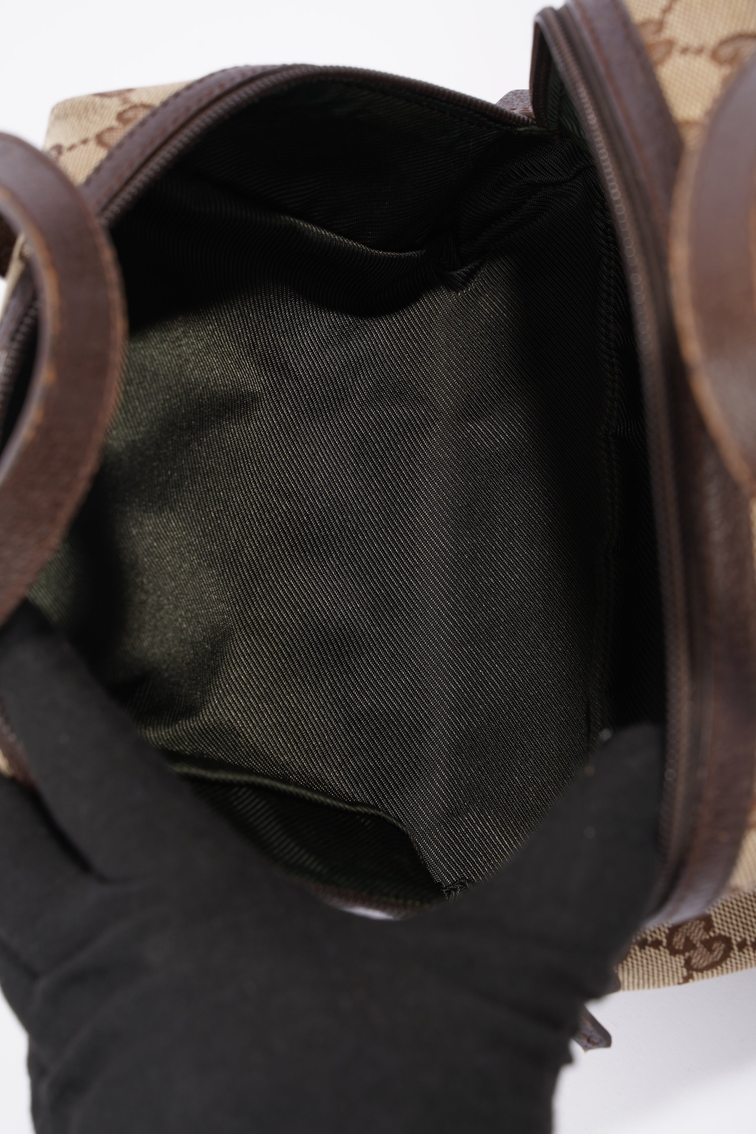Gucci Dome Bag Supreme Print / Brown Canvas Mini