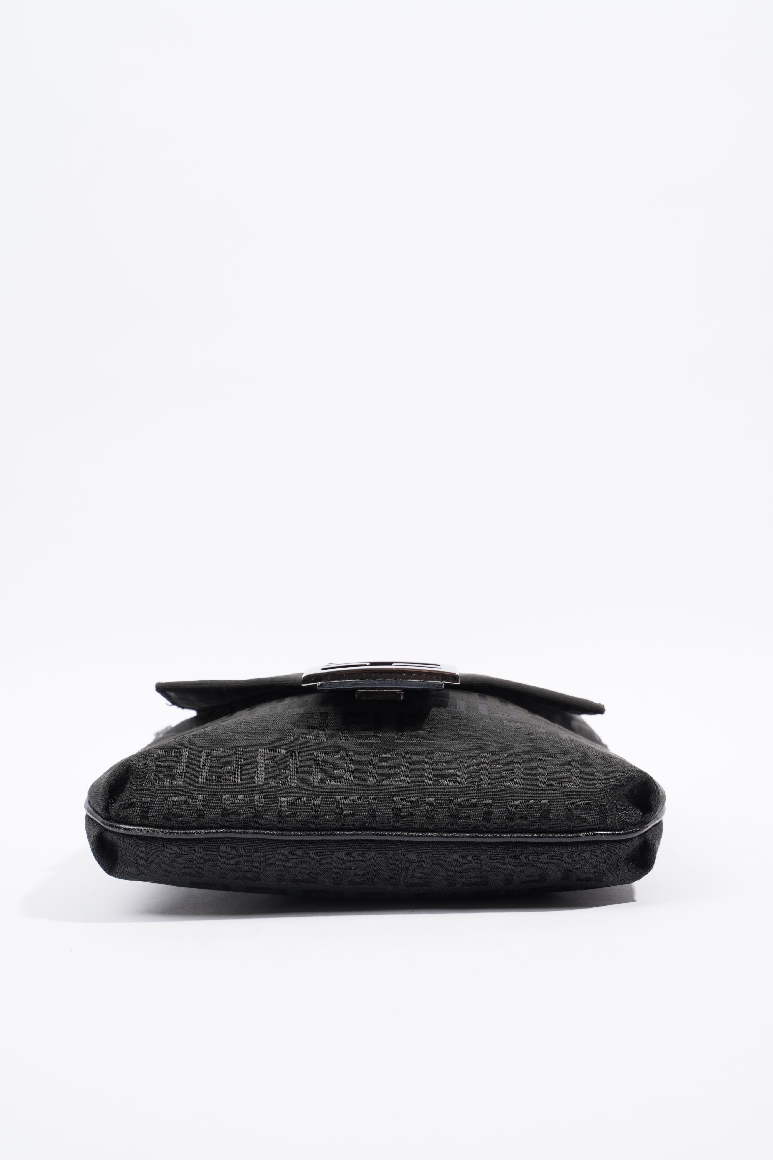 Fendi Zucchino Crossbody Bag Zucca Print / Black Canvas