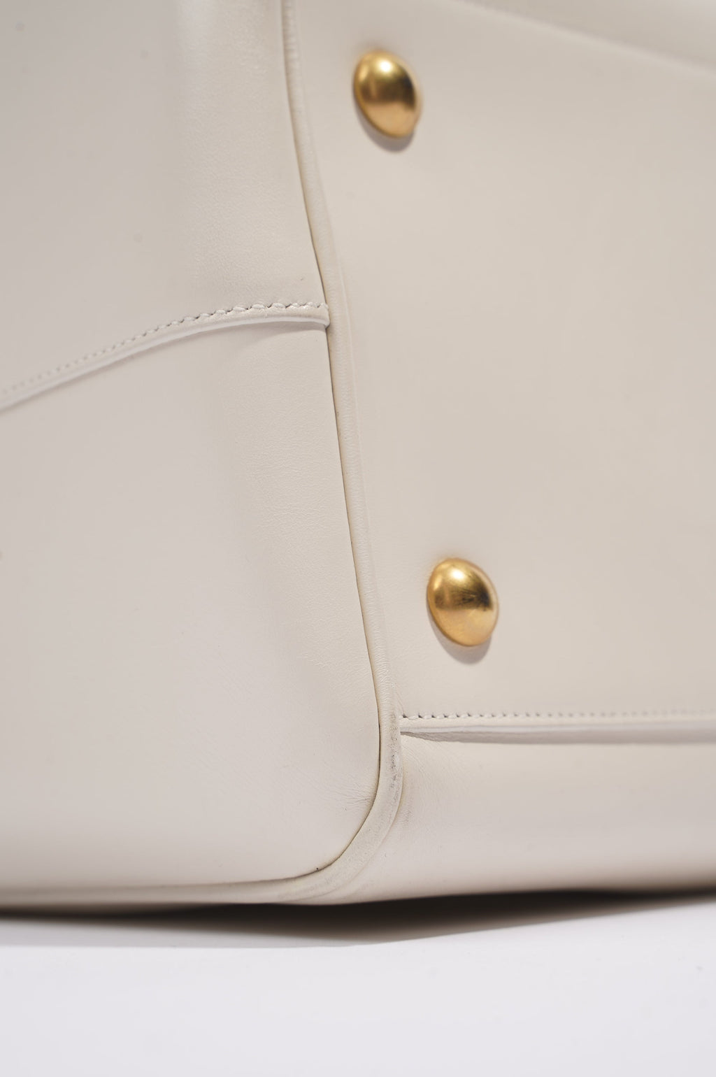 Saint Laurent Duffle Bag White Leather Small