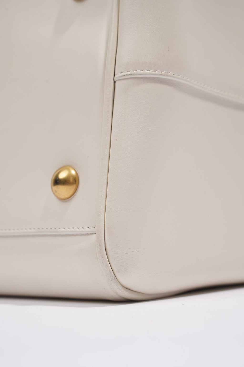 Saint Laurent Duffle Bag White Leather Small