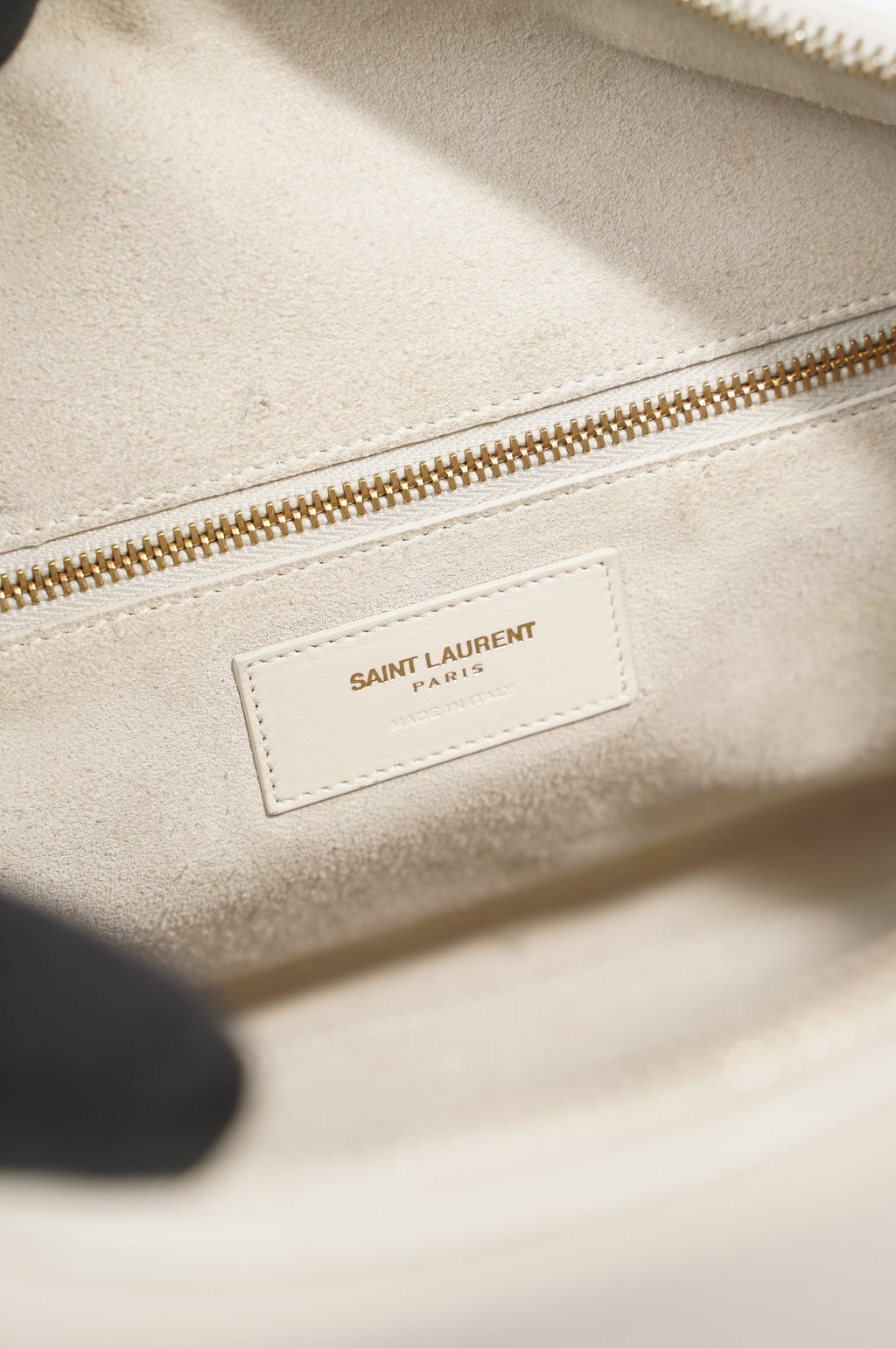 Saint Laurent Duffle Bag White Leather Small