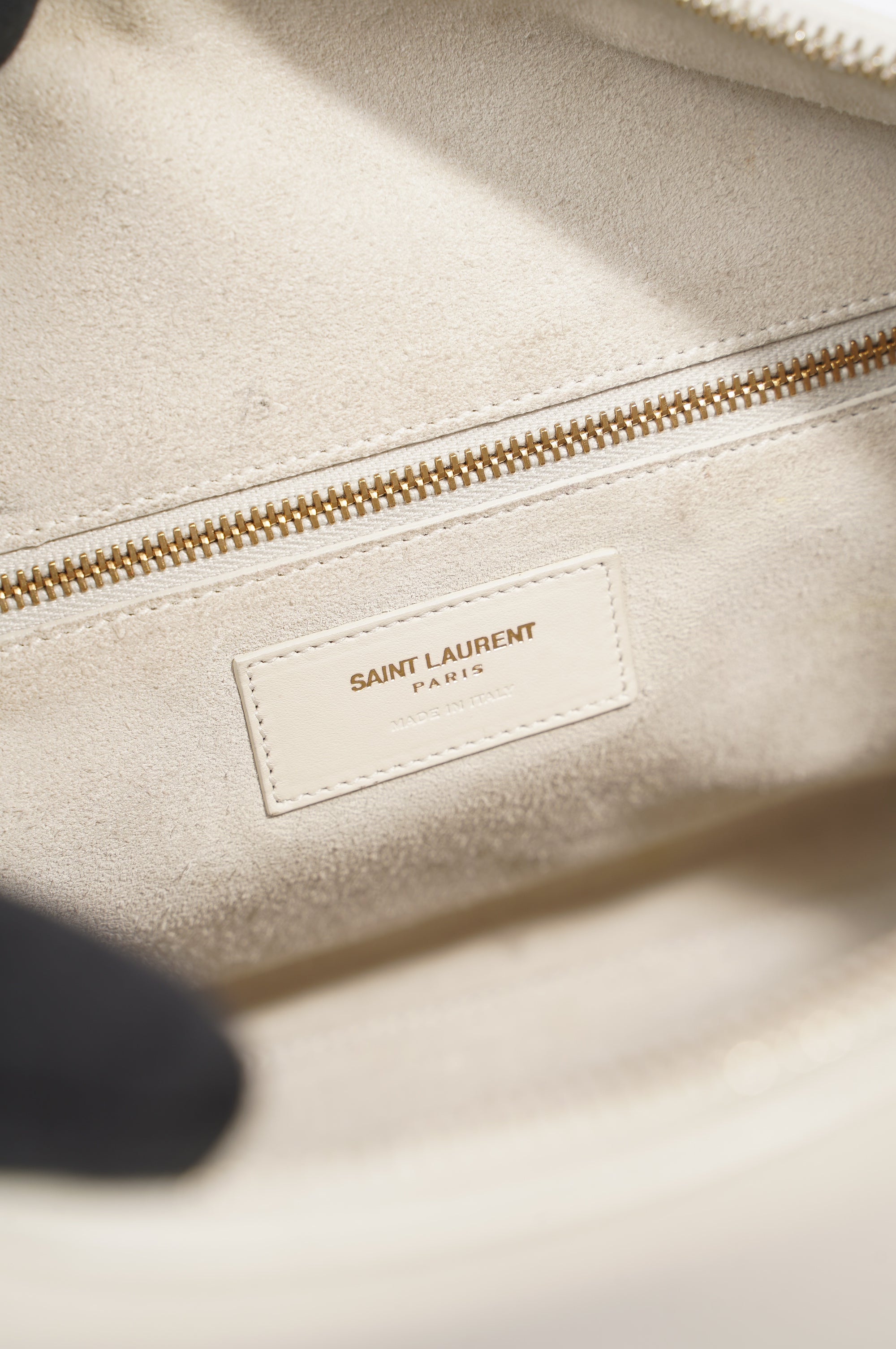 Saint Laurent Duffle Bag White Leather Small