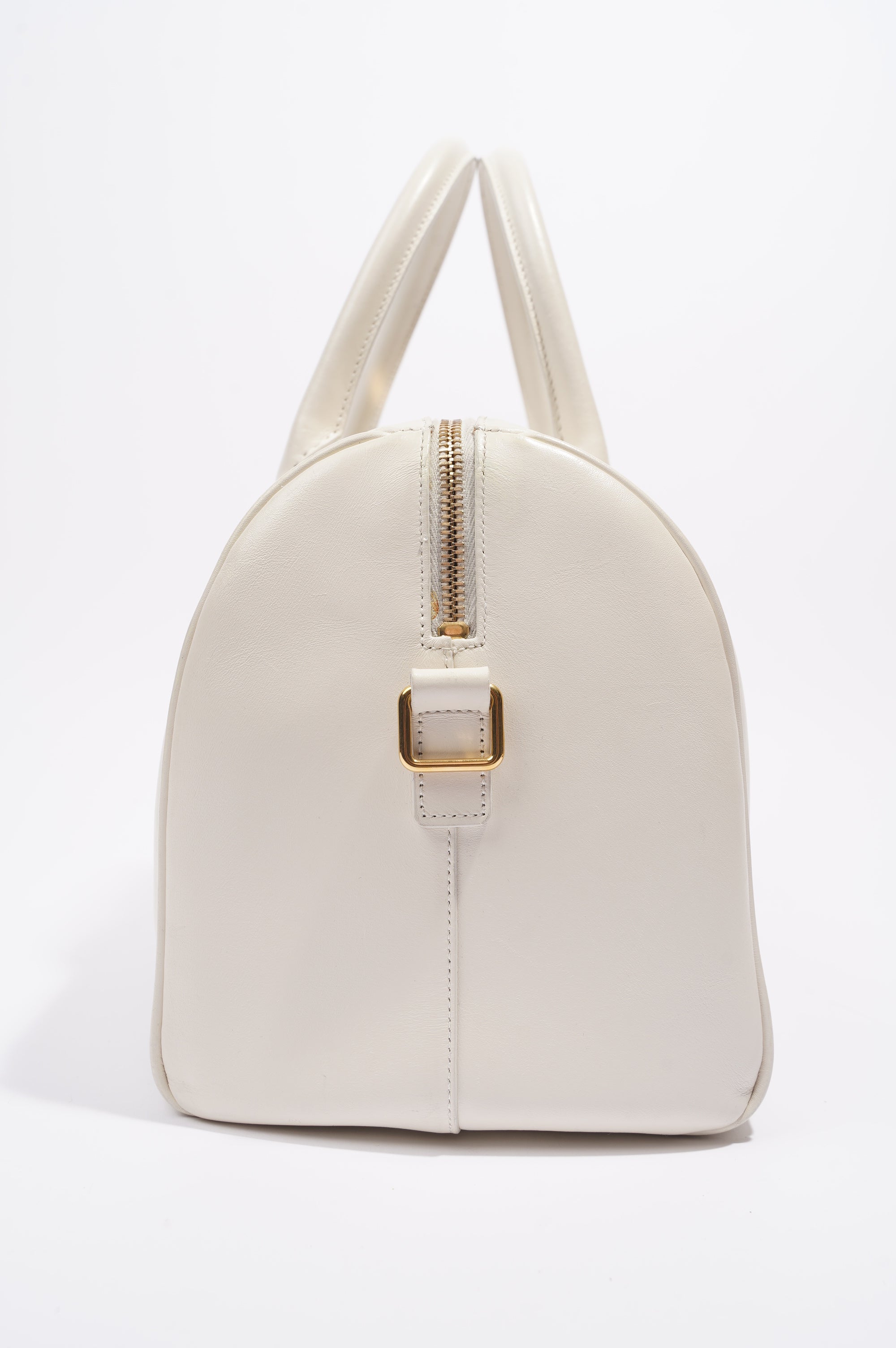 Saint Laurent Duffle Bag White Leather Small