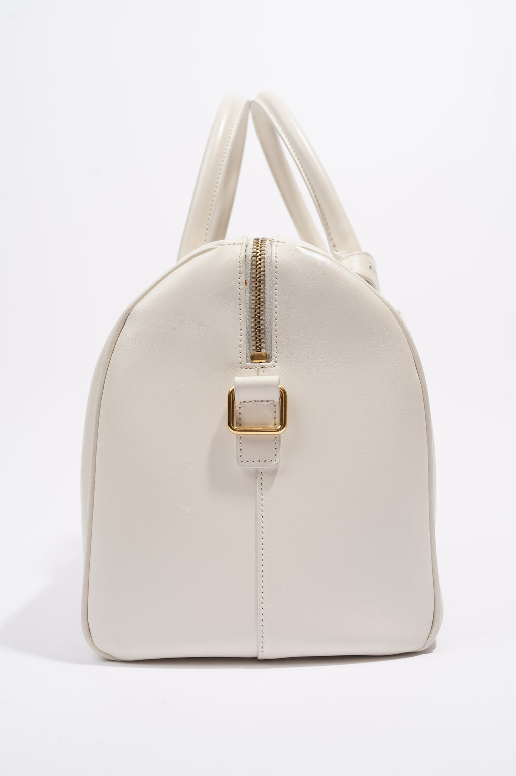 Saint Laurent Duffle Bag White Leather Small