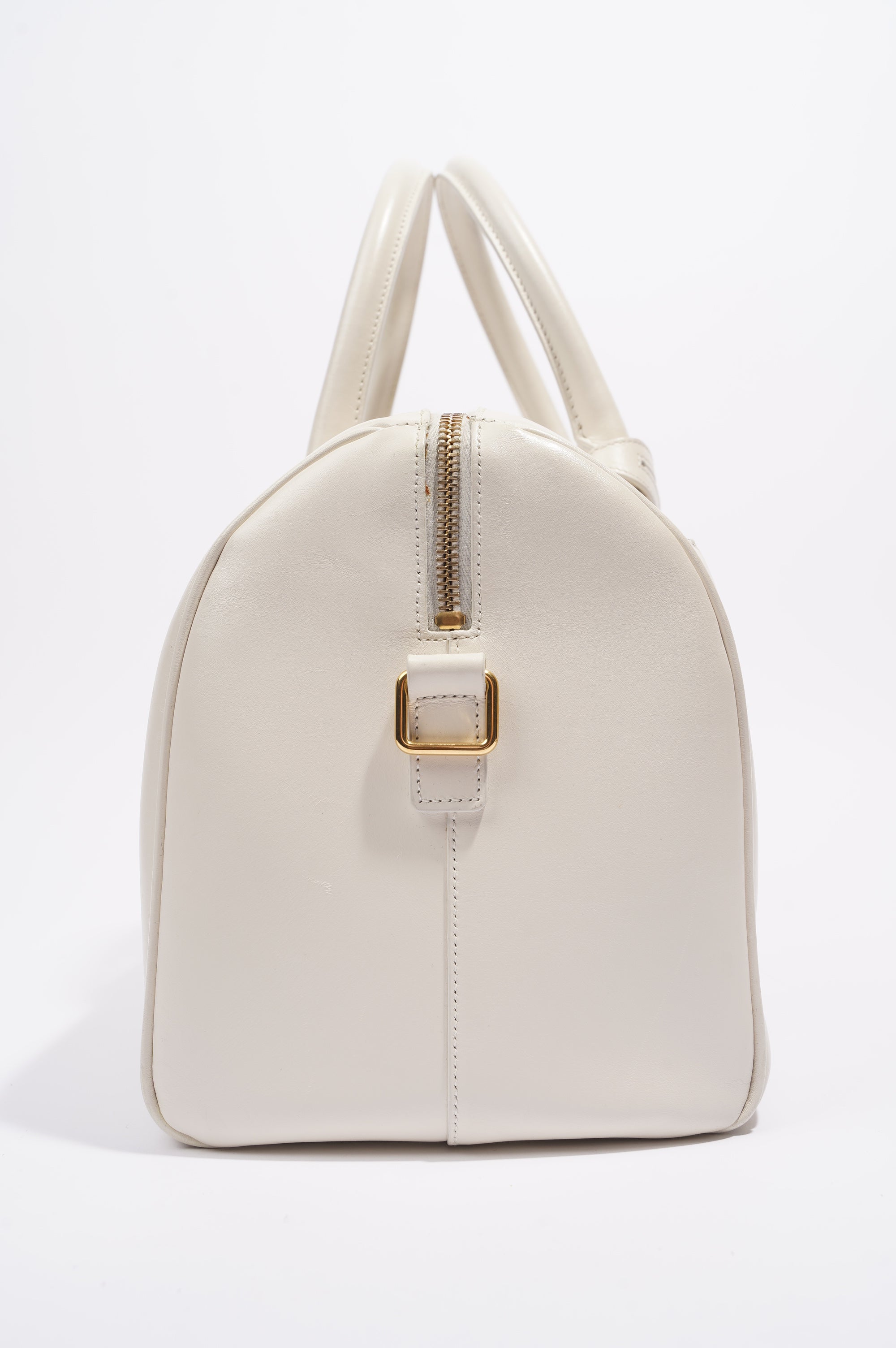 Saint Laurent Duffle Bag White Leather Small