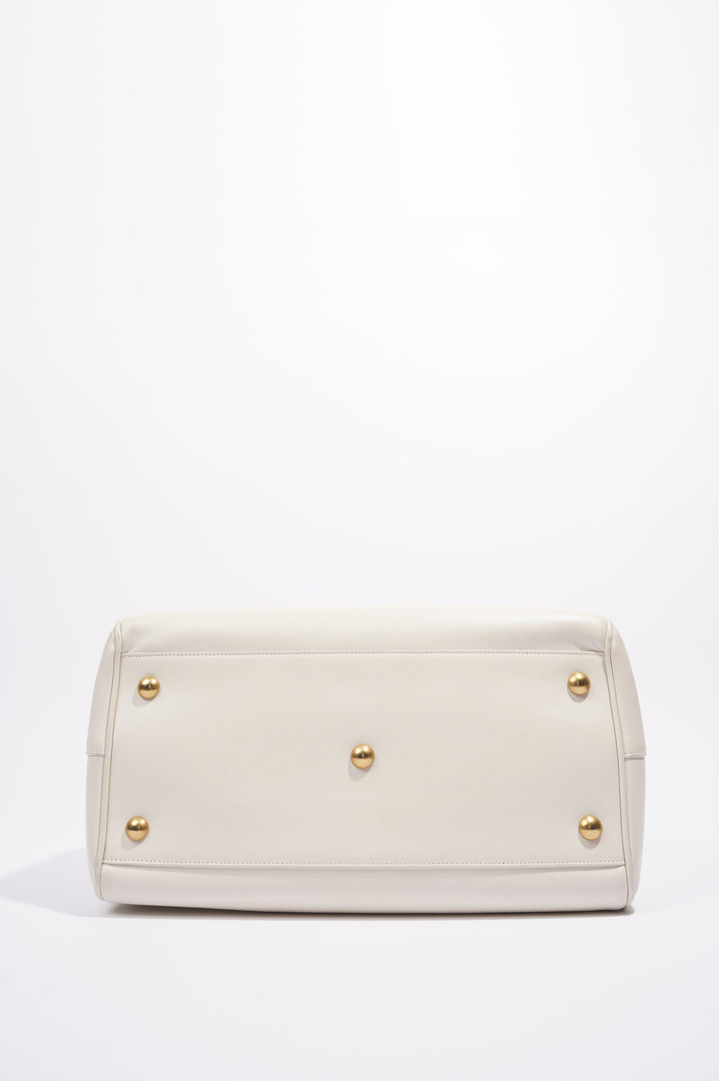 Saint Laurent Duffle Bag White Leather Small
