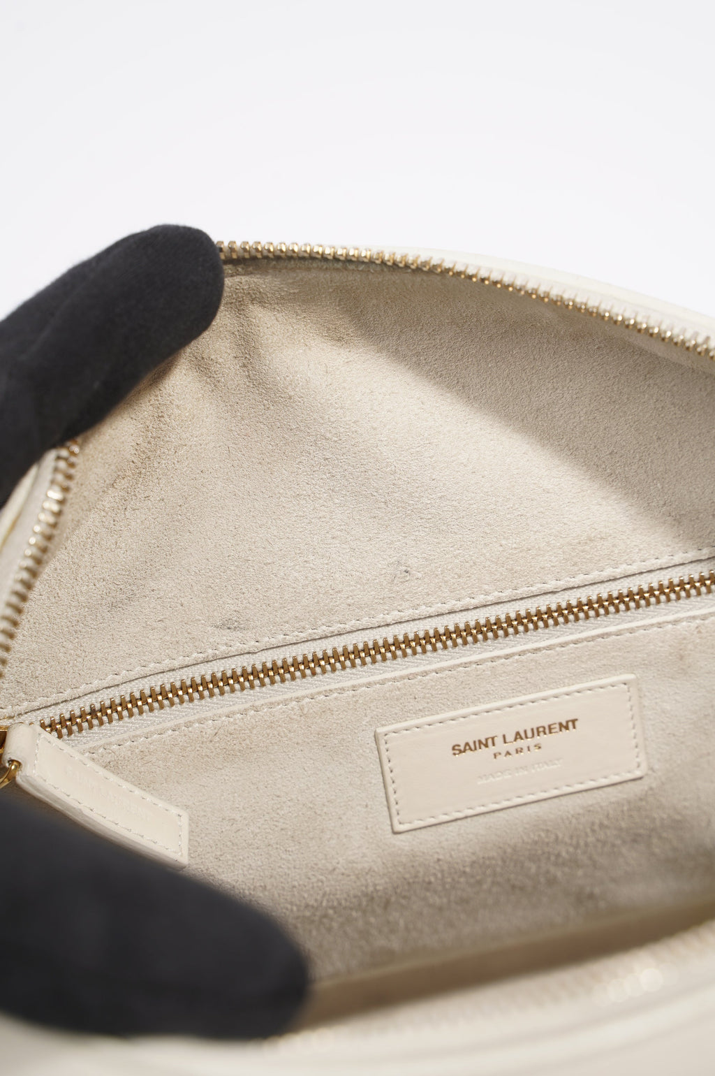 Saint Laurent Duffle Bag White Leather Small