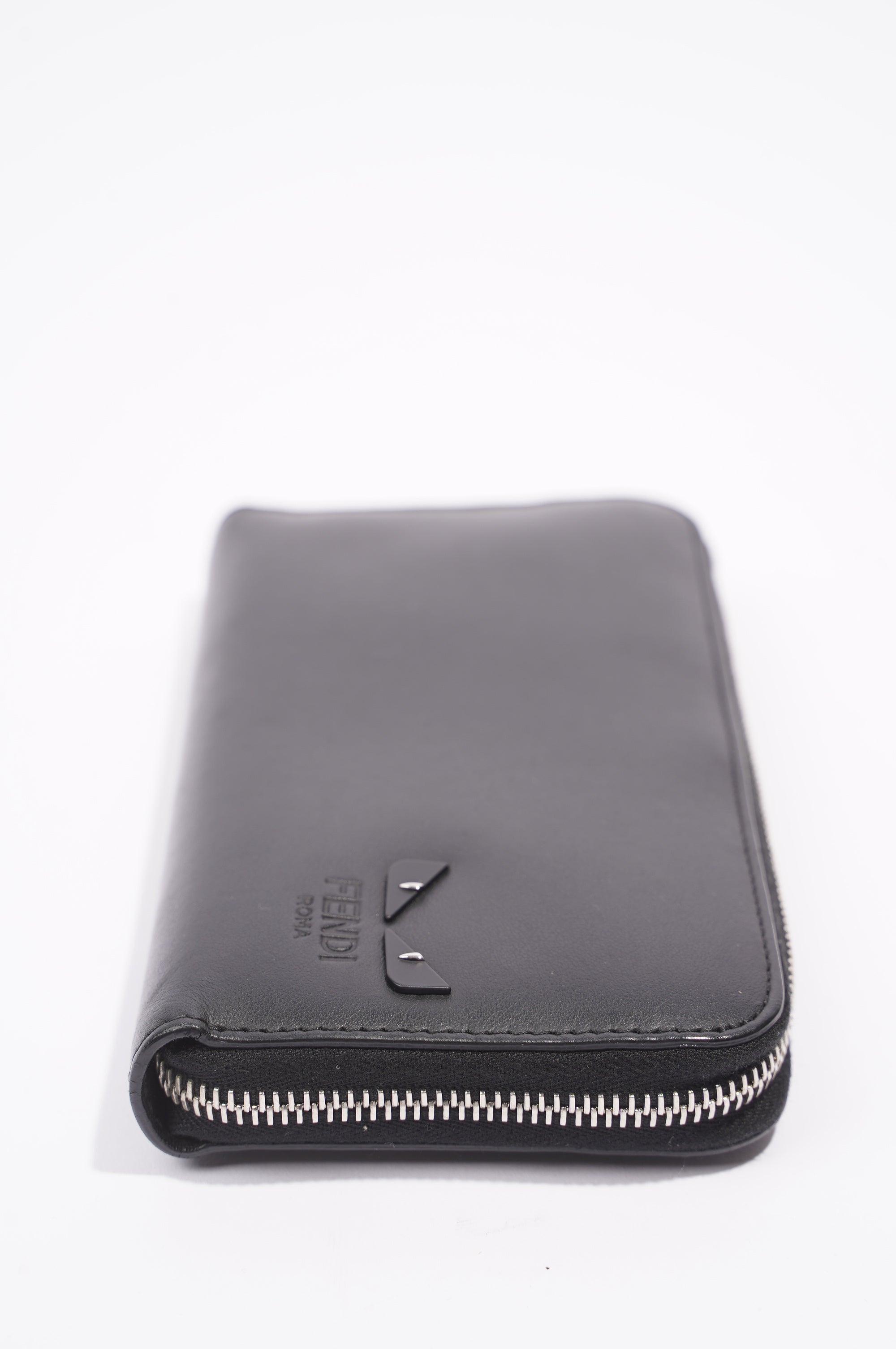 Fendi Monster Eye Wallet Black Leather
