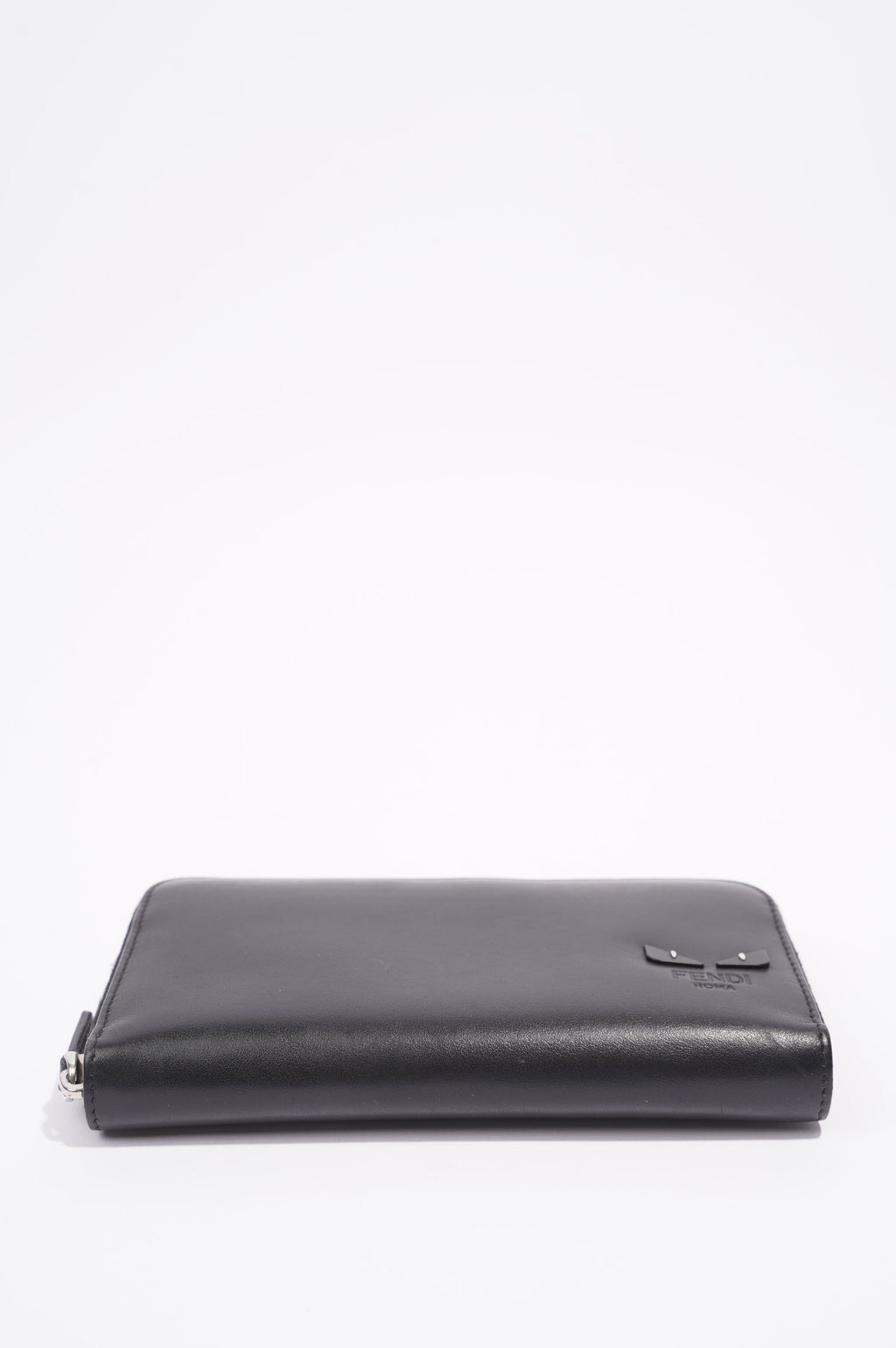 Fendi Monster Eye Wallet Black Leather