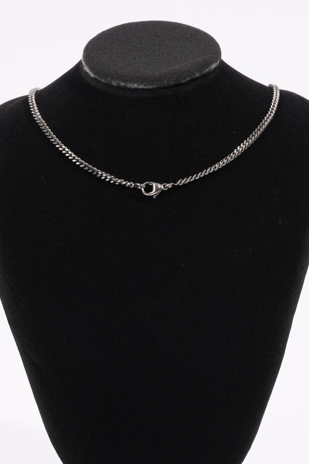 Chanel Logo Necklace Gunmetal Grey / Multicolour Diamantes Base Metal