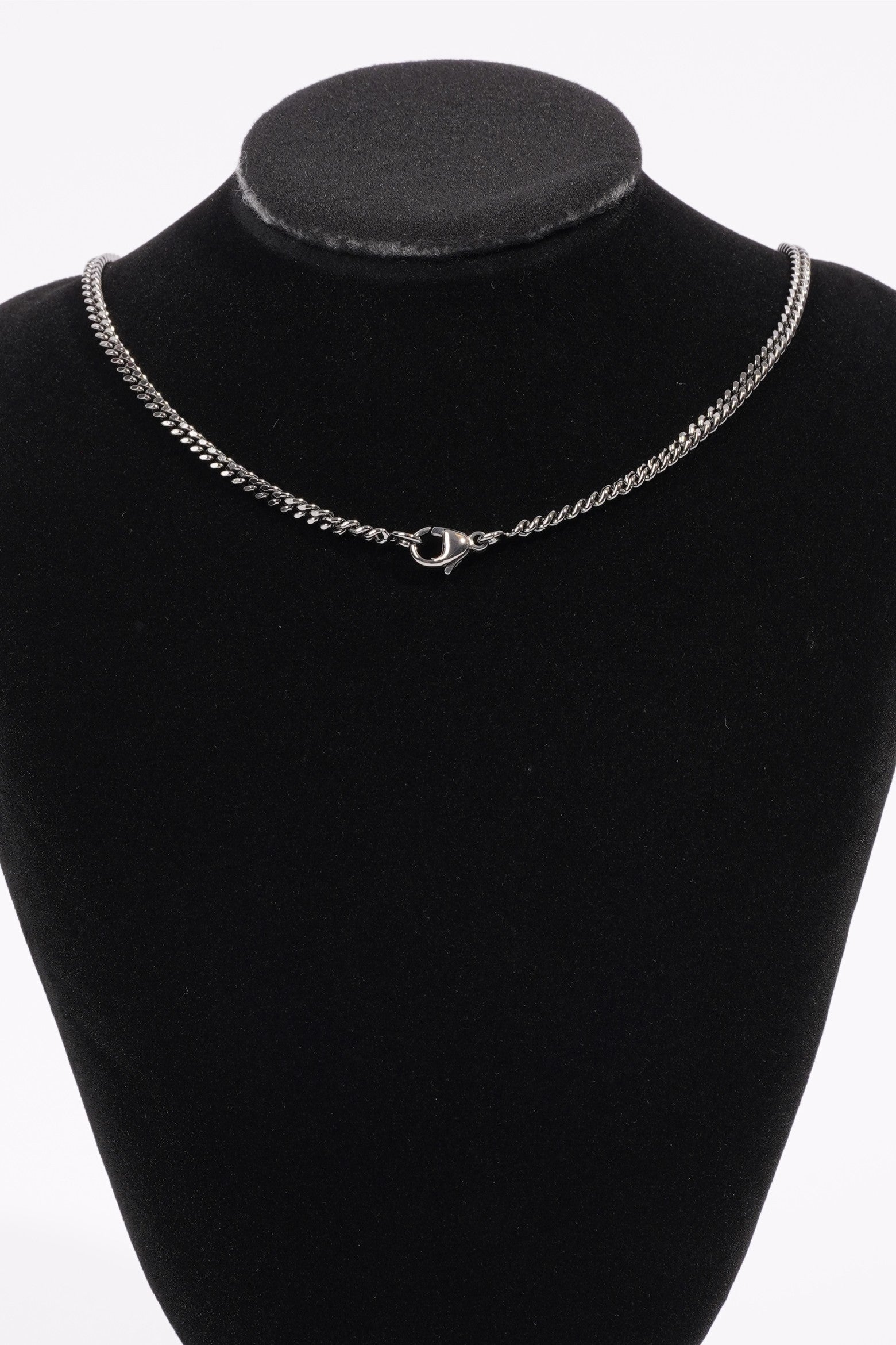 Chanel Logo Necklace Gunmetal Grey / Multicolour Diamantes Base Metal