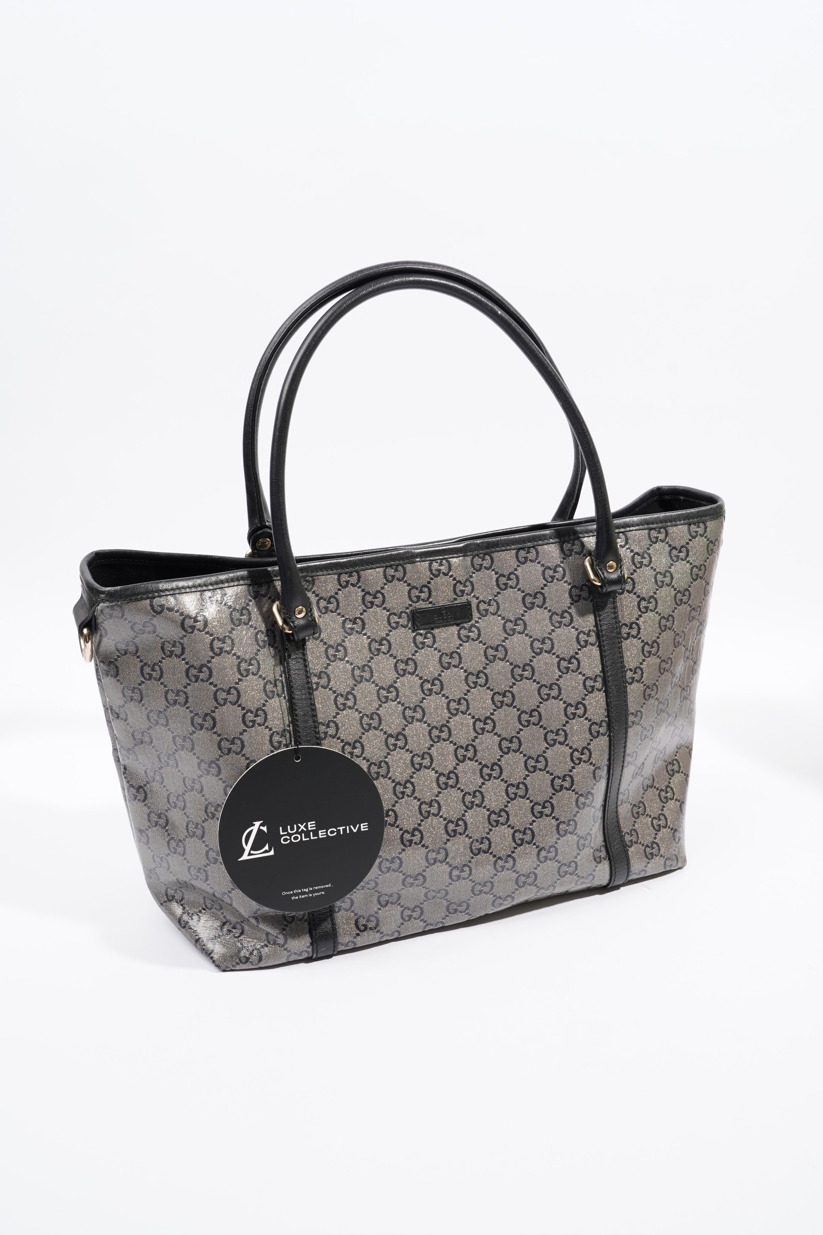 Gucci Tote Bag Metalic Supreme Print / Navy Coated Canvas