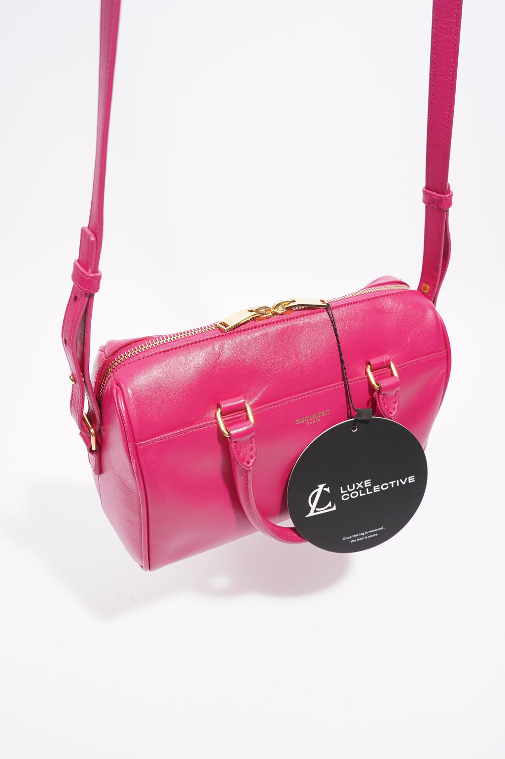 Saint Laurent Mini Duffle Bag Pink Leather