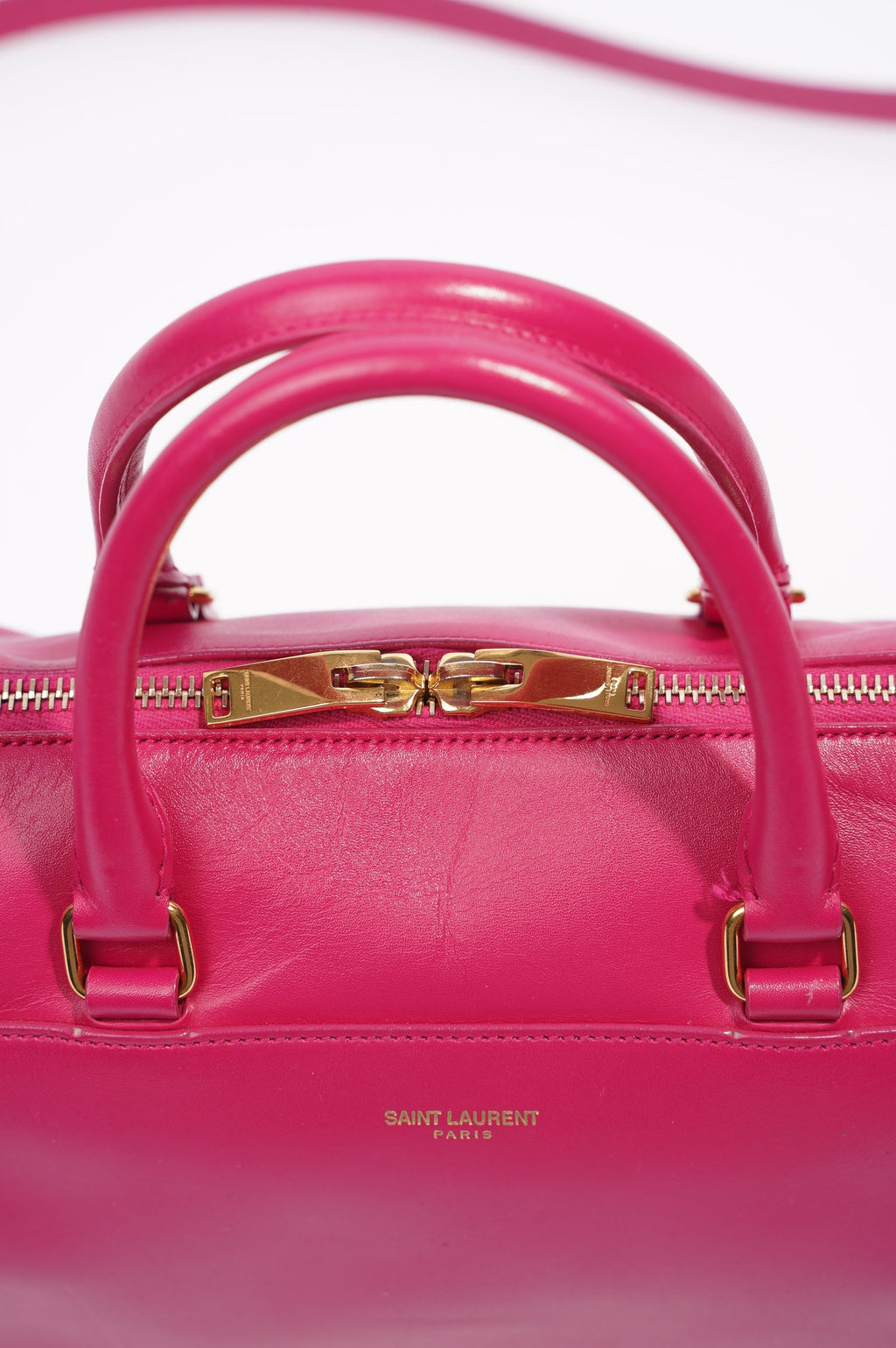 Saint Laurent Mini Duffle Bag Pink Leather