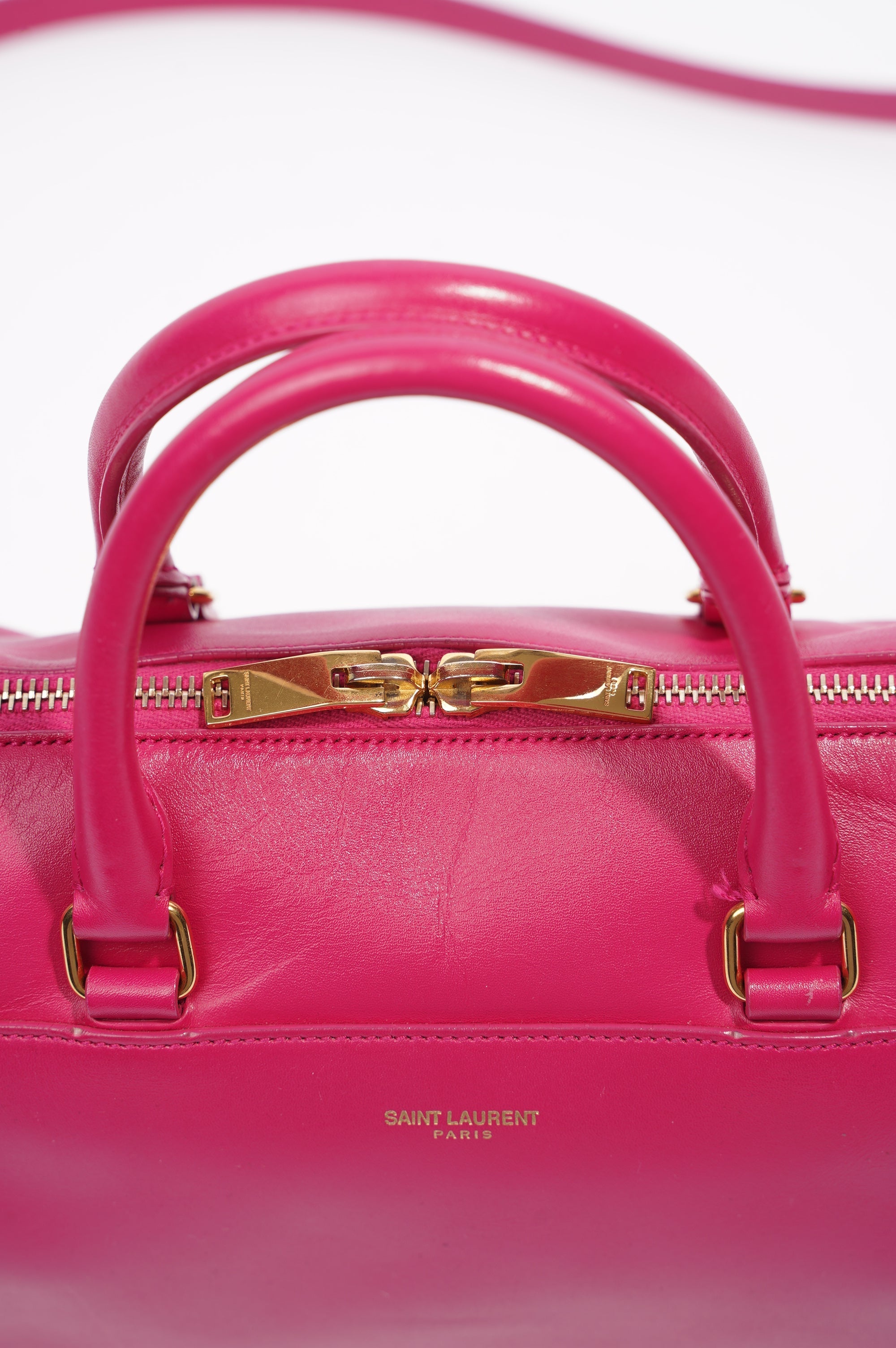Saint Laurent Mini Duffle Bag Pink Leather