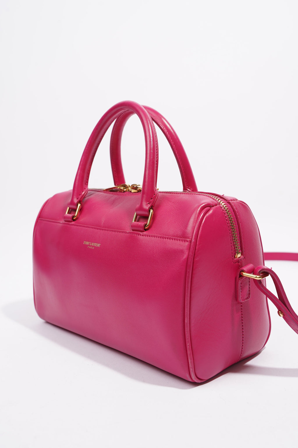 Saint Laurent Mini Duffle Bag Pink Leather