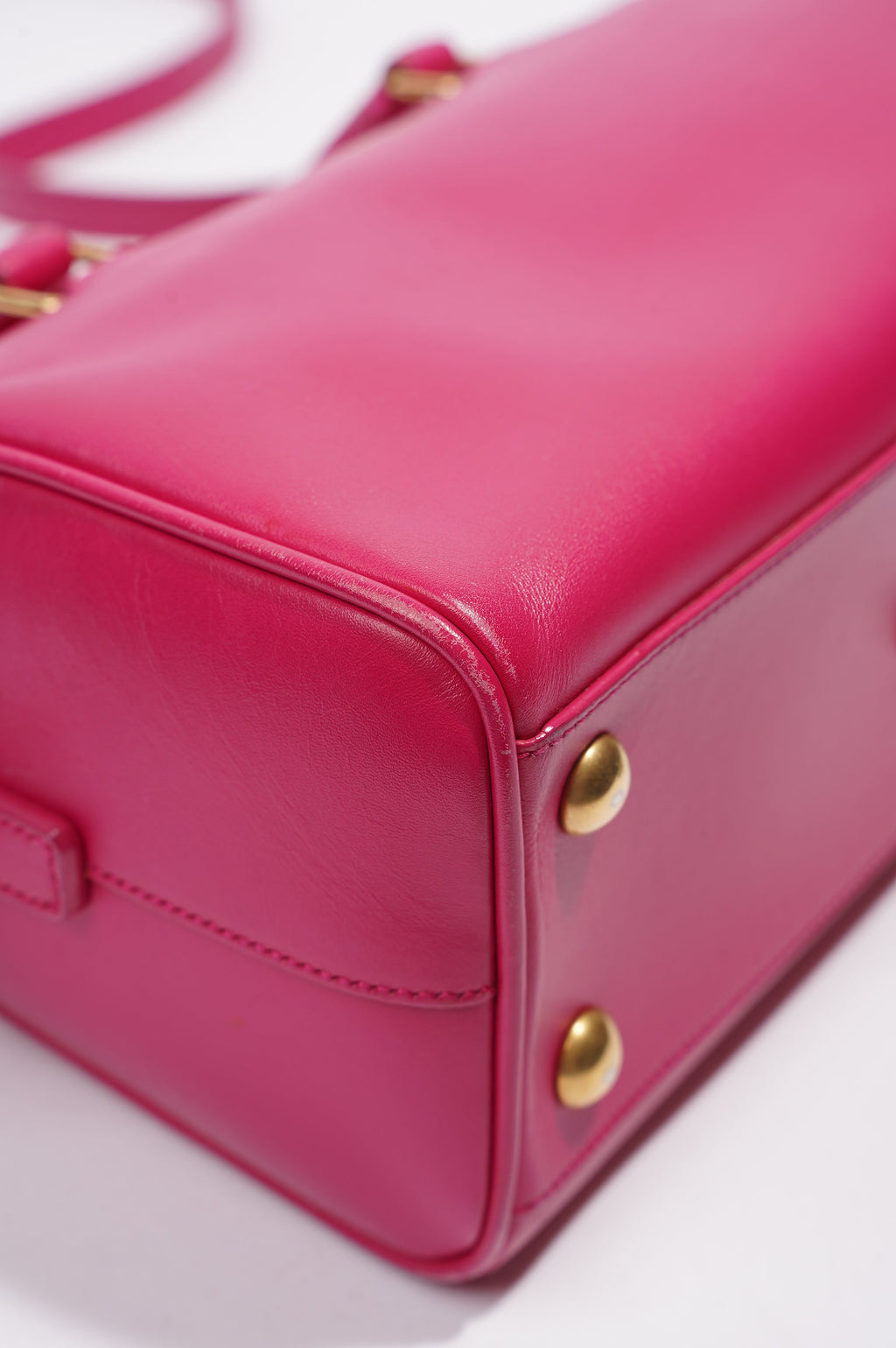 Saint Laurent Mini Duffle Bag Pink Leather