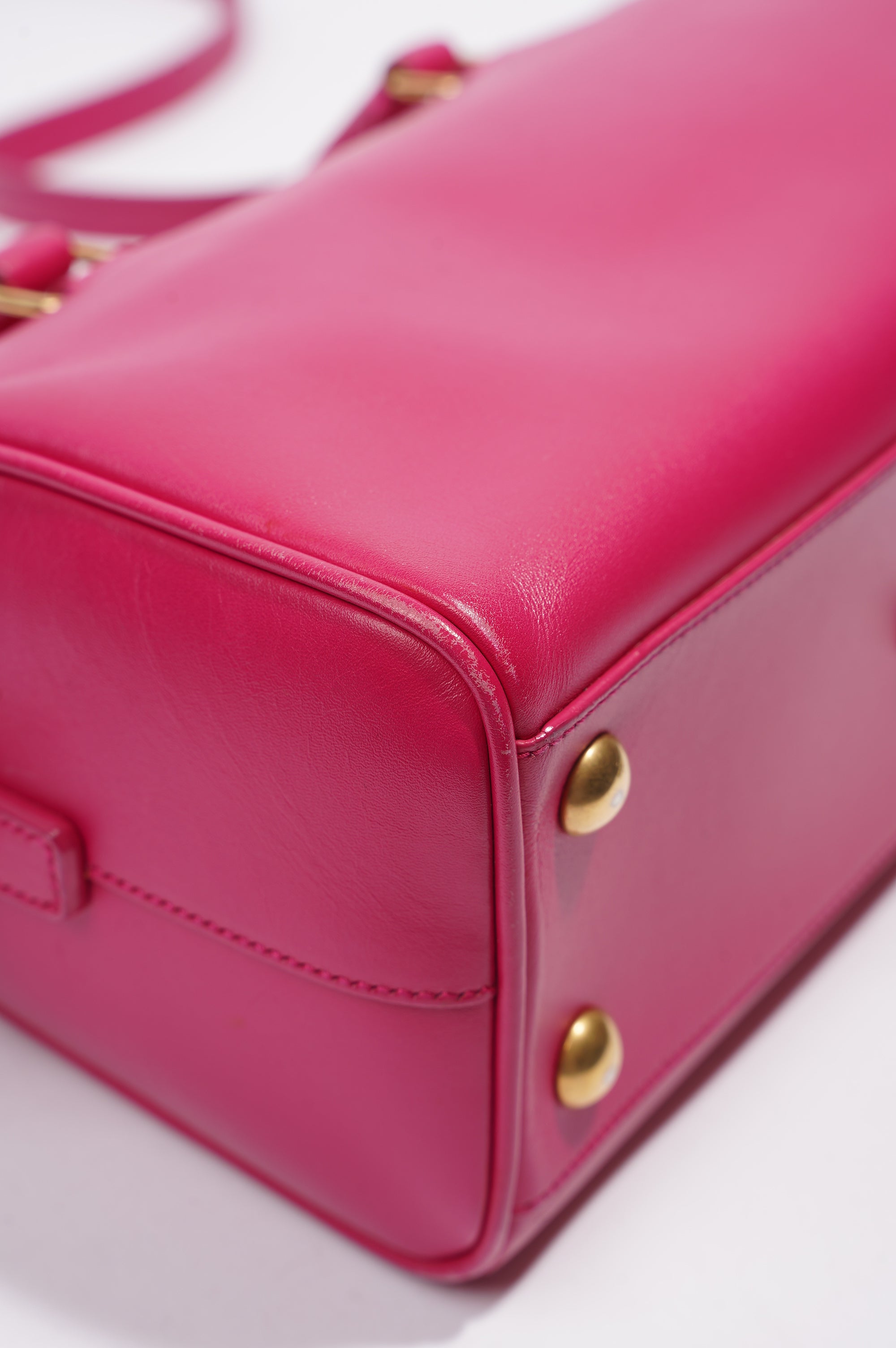 Saint Laurent Mini Duffle Bag Pink Leather