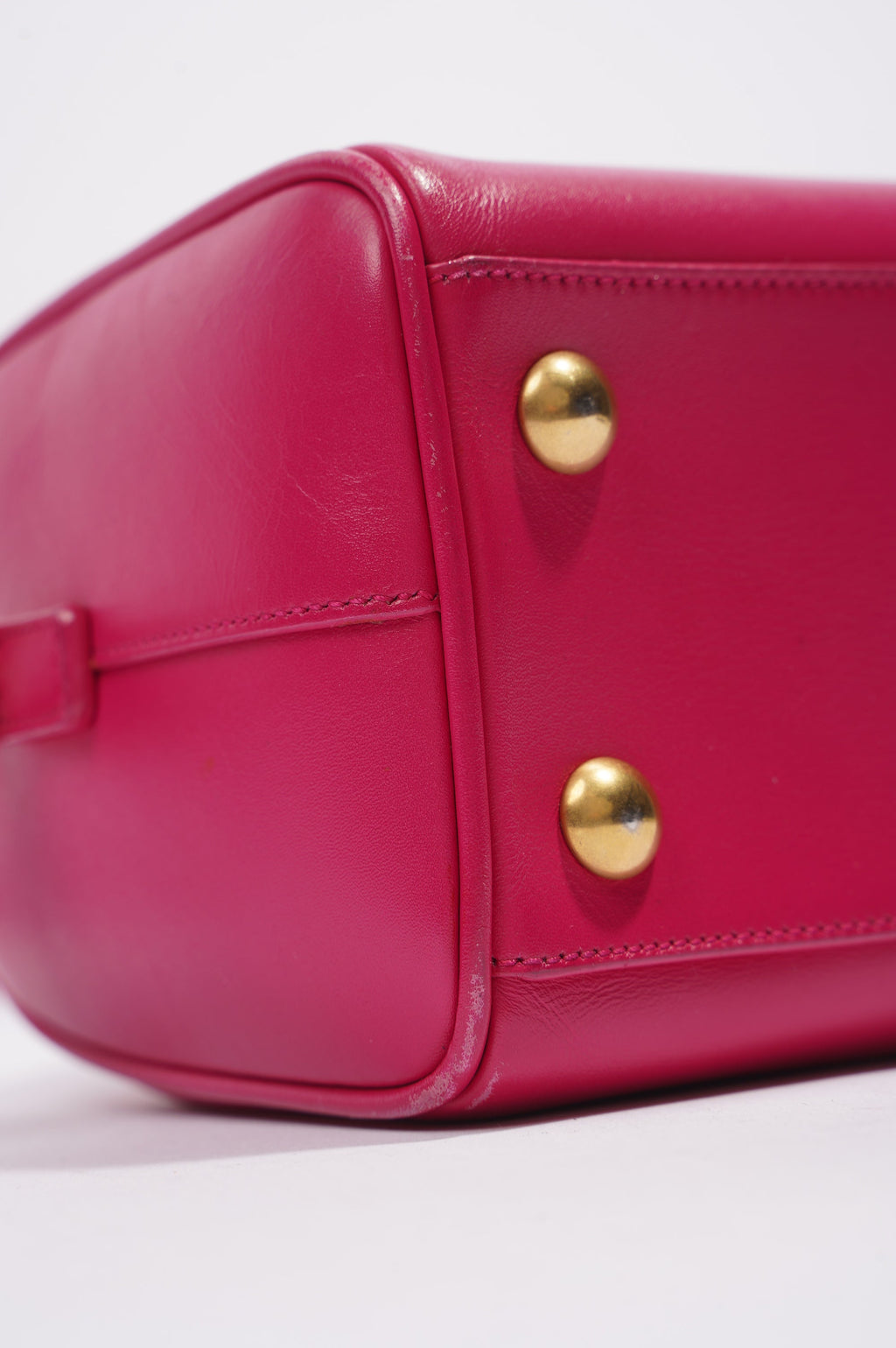 Saint Laurent Mini Duffle Bag Pink Leather
