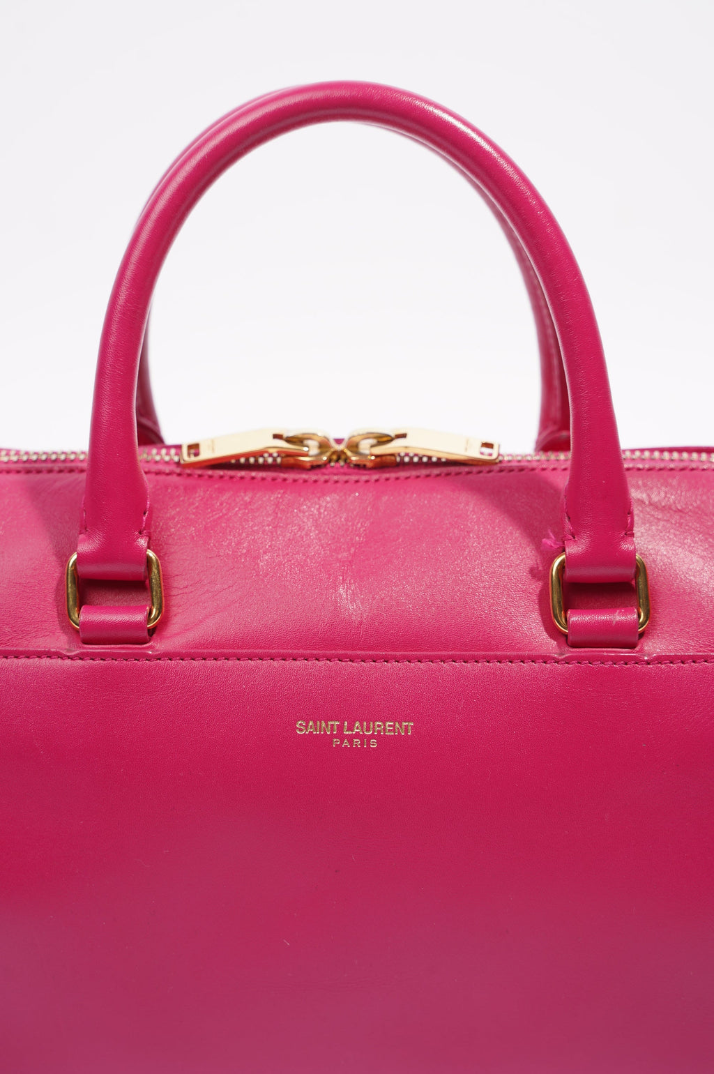 Saint Laurent Mini Duffle Bag Pink Leather