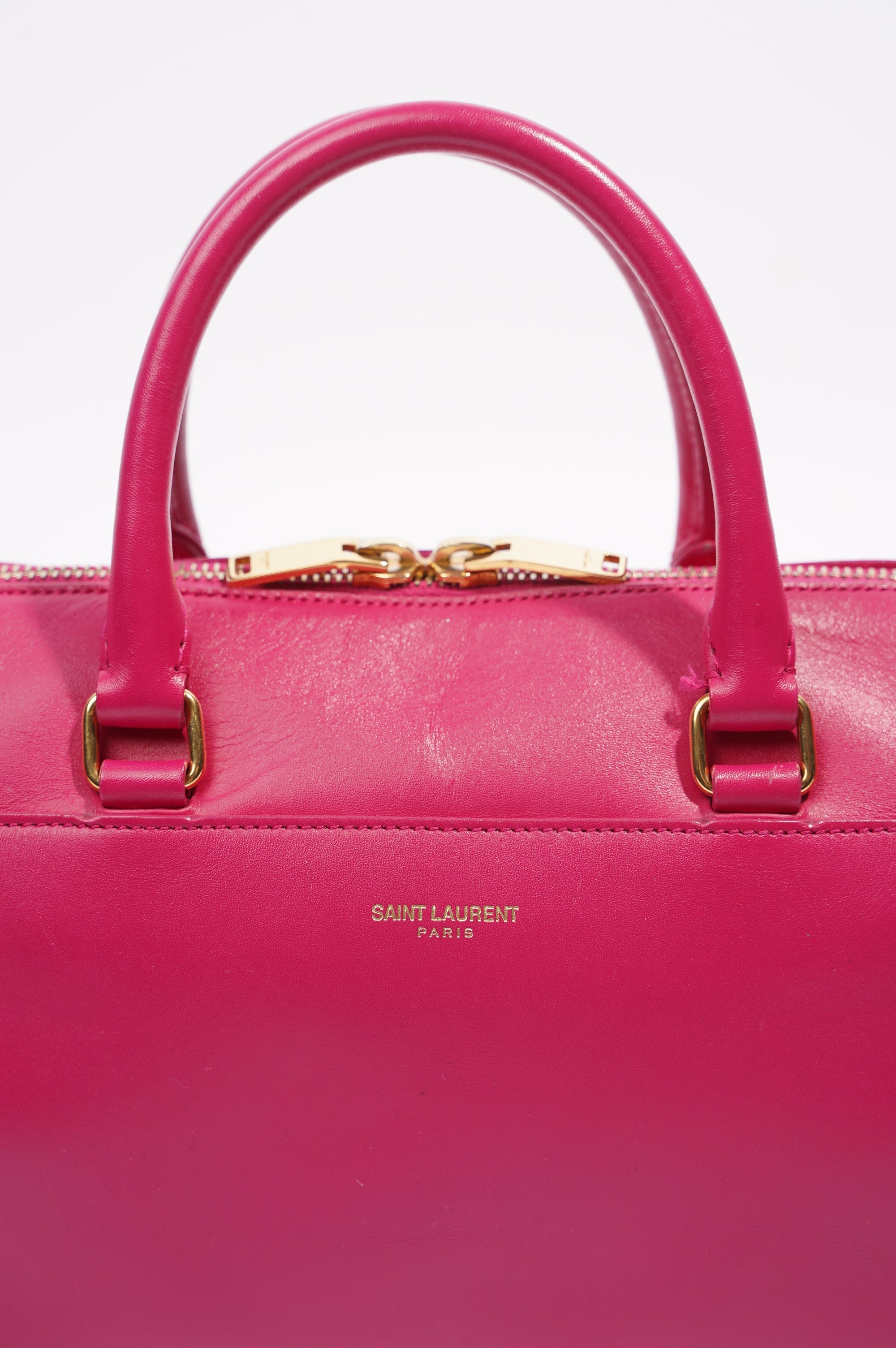 Saint Laurent Mini Duffle Bag Pink Leather